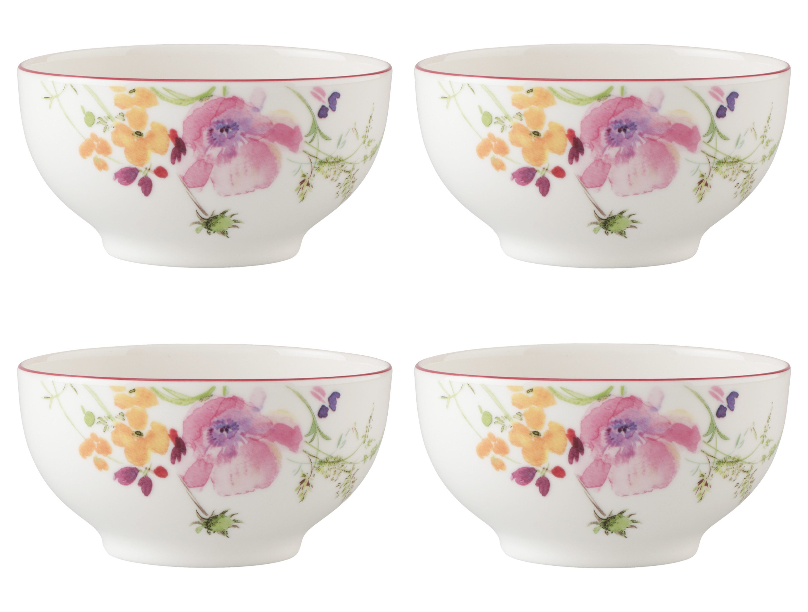 Villeroy & Boch Müslischale Mariefleur Basic, Porzellan, Spülmaschinengeeignet, Mehrfarbig, Motiv: Blumen