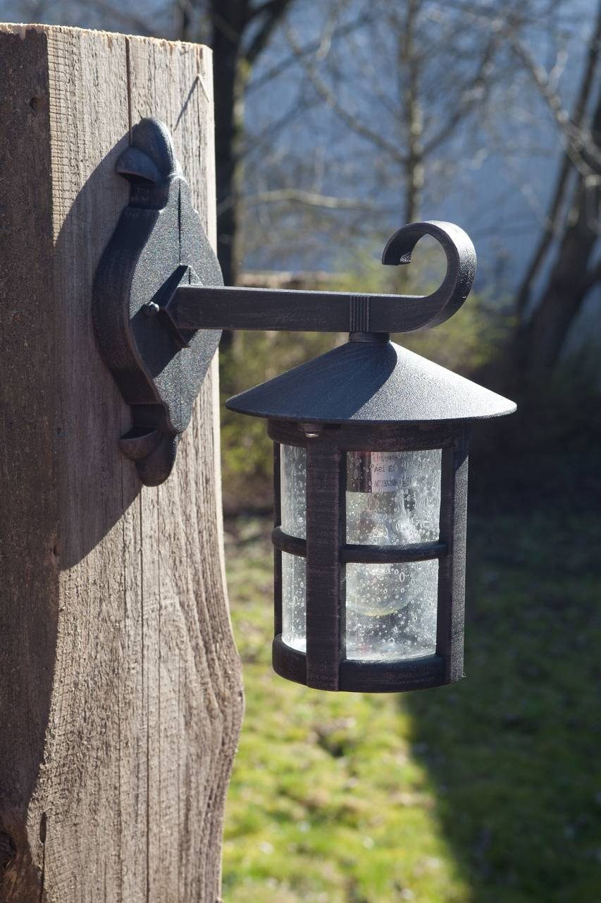 Außenwandleuchte 1x schwarz-rost-braun/gewischt Jordy, Außen-Wandleuchte Jordy hängend LED Lampe Brilliant