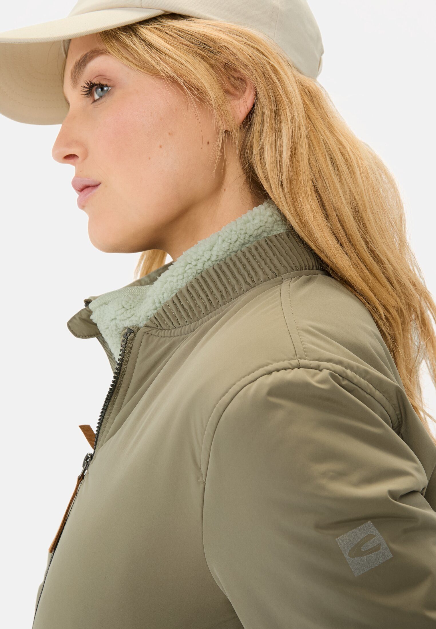 camel active Langjacke aus recyceltem Polyester Langarm