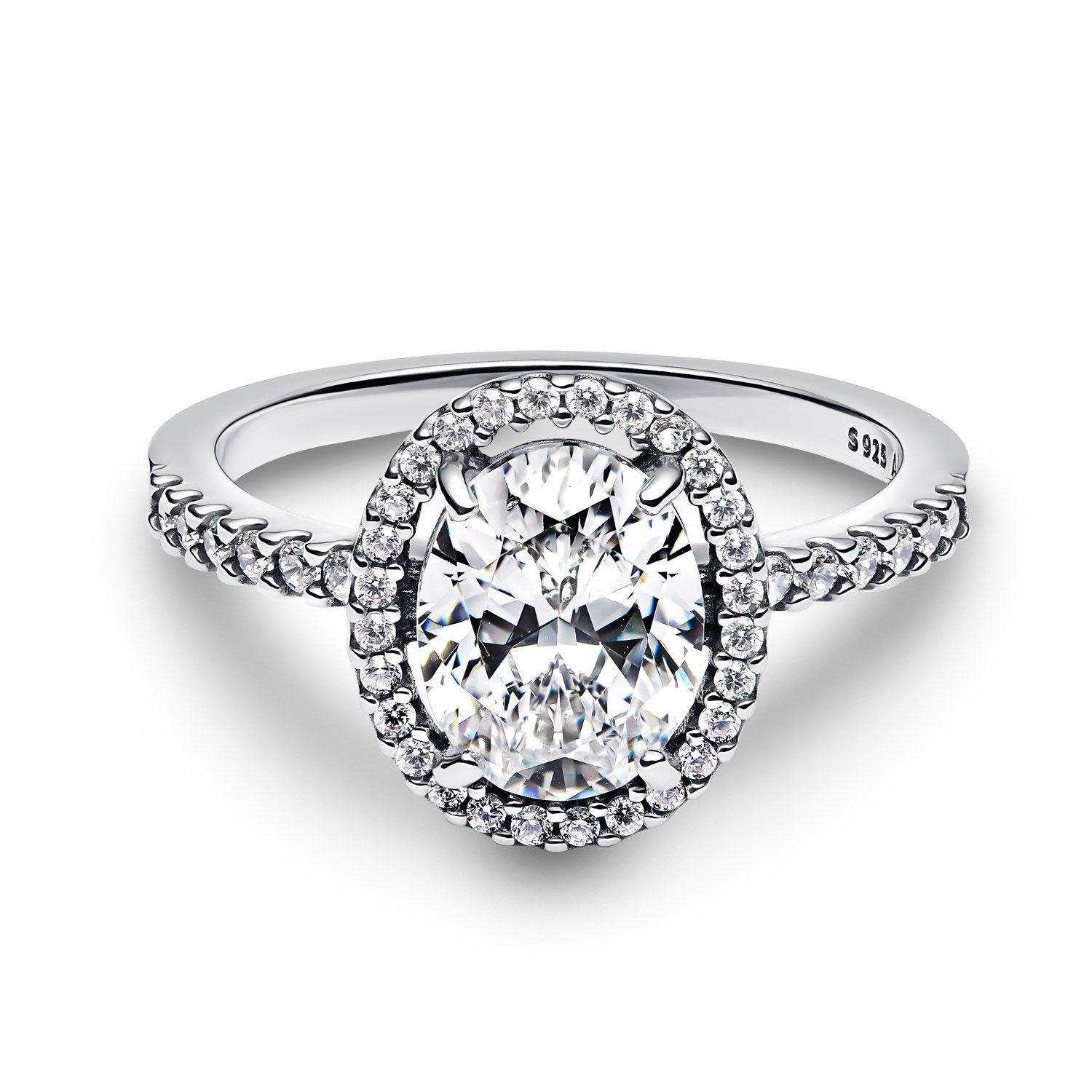 Pandora Silberring Damen-SilberOvaler Funkelnder Heiligenschein günstig online kaufen