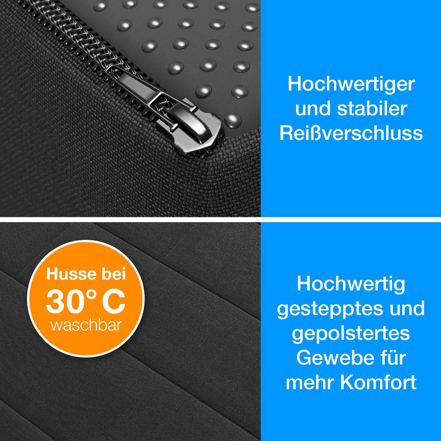 ELONEO Betthusse für Klappmatratze, mit seitlichen Taschen, Transportgriffen, Matratzenschutz – Bild 5 von 5