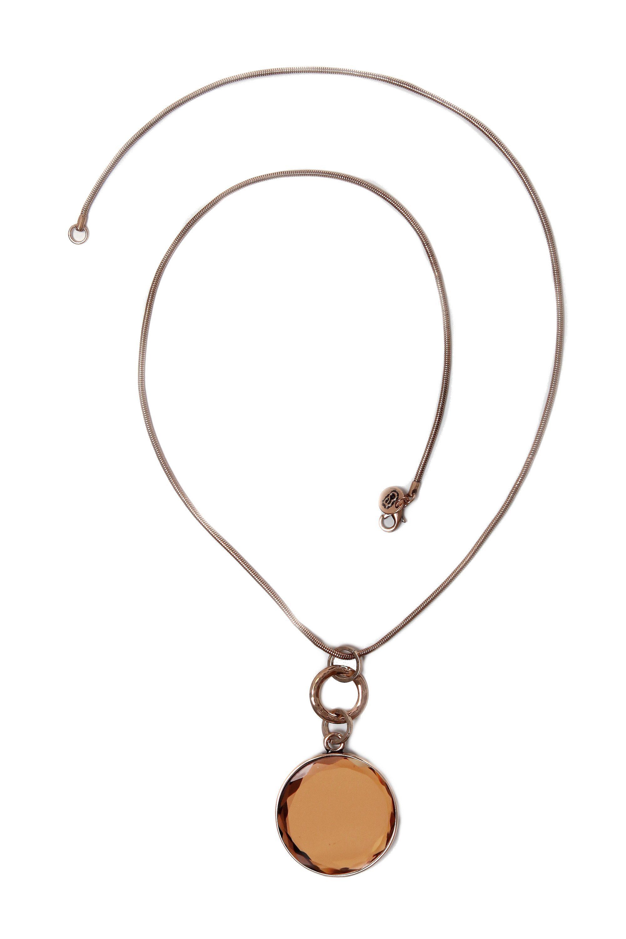 COLLEZIONE ALESSANDRO Lange Kette Gina, Anhänger beidseitig mit Glasstein