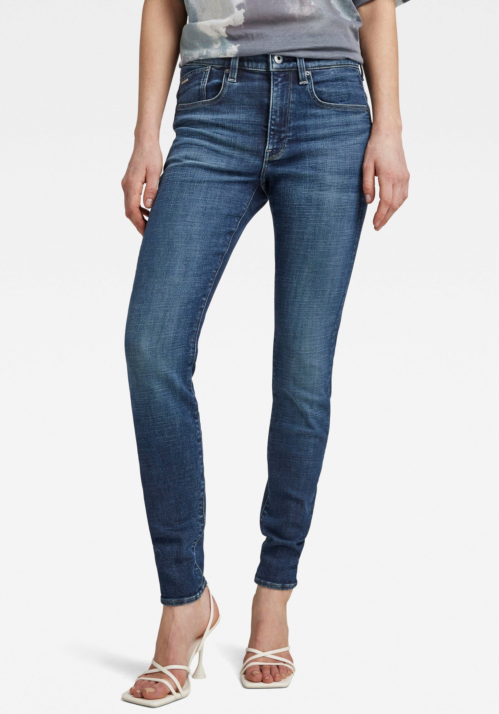 G-Star RAW Skinny-fit-Jeans mit Wohlfühlfaktor durch Stretchanteil worn in himalayan blue