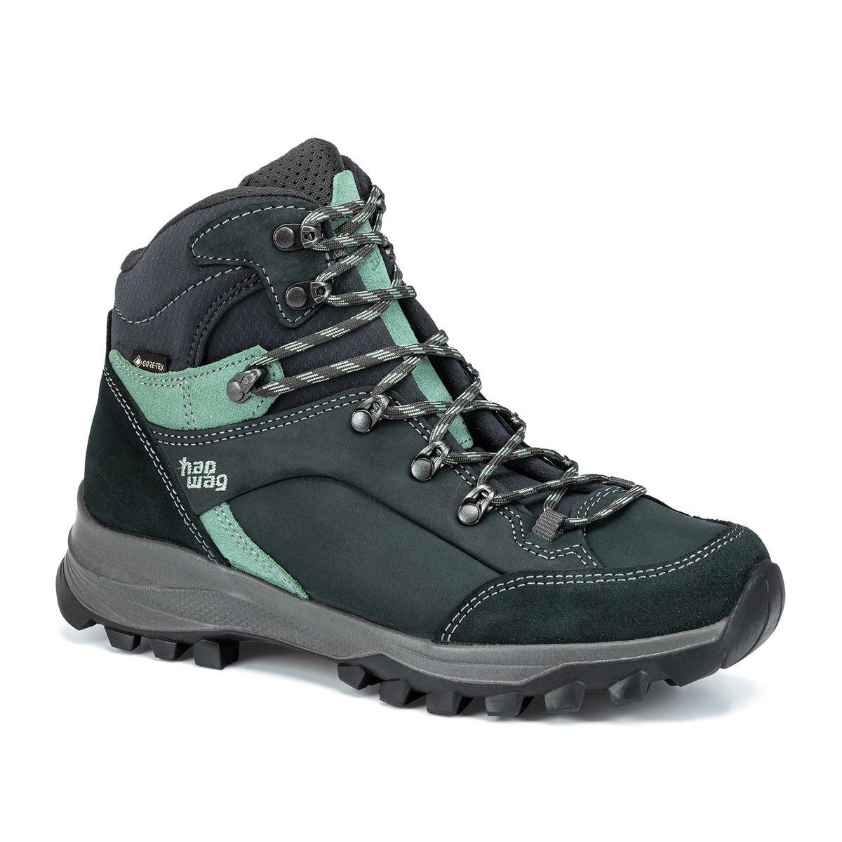 Hanwag Banks Lady GTX (Nubukleder, wasserdicht) petrol/mint Damen Wanderschuh