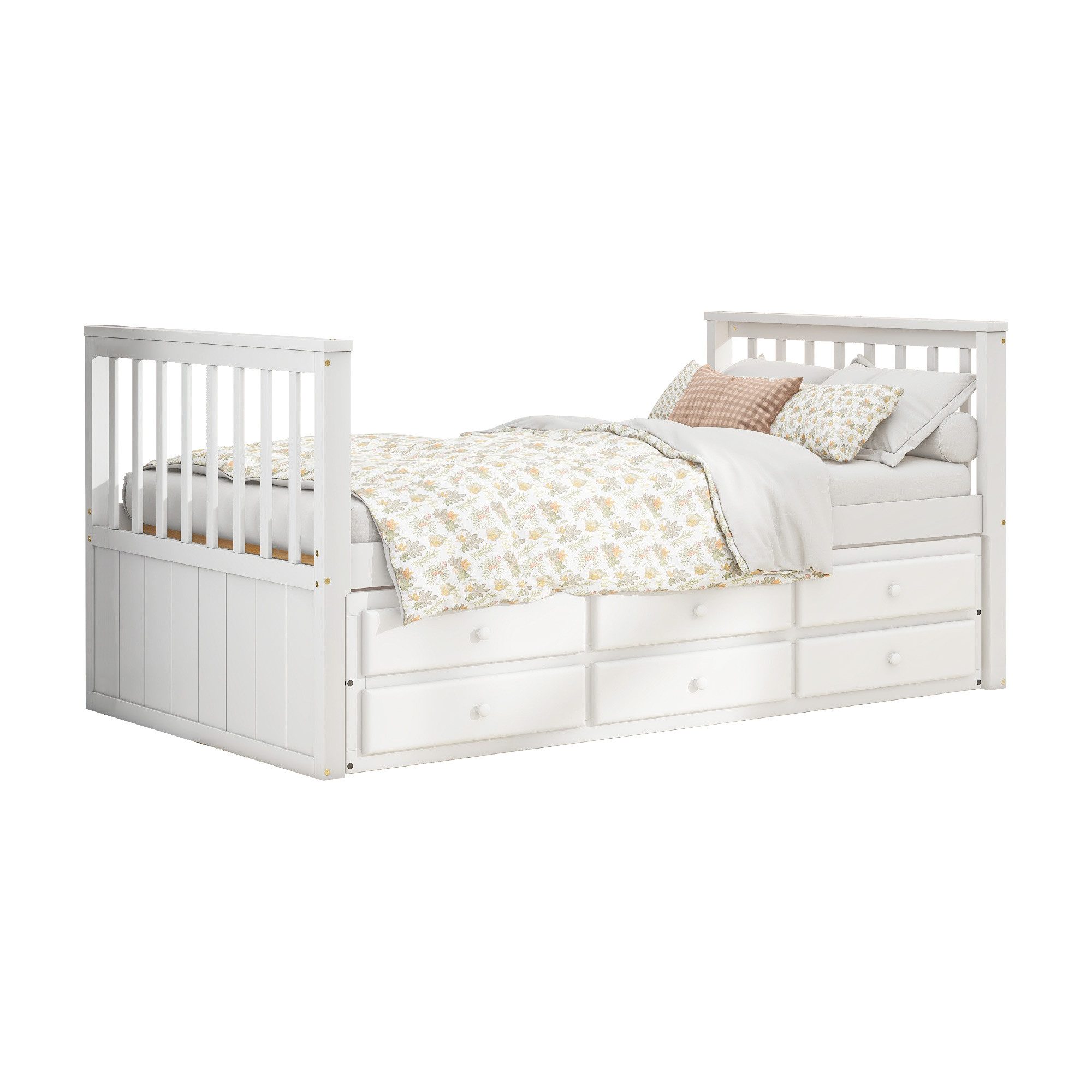 HAUSS SPOLE Holzbett 90x200cm mit Bettauszug günstig online kaufen