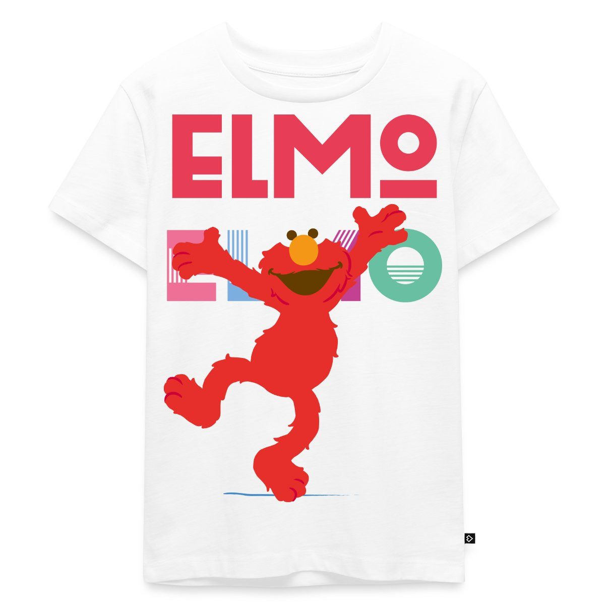 T-Shirt Sesamstraße Elmo Springt vor Freude Kinder Premium T-Shirt
