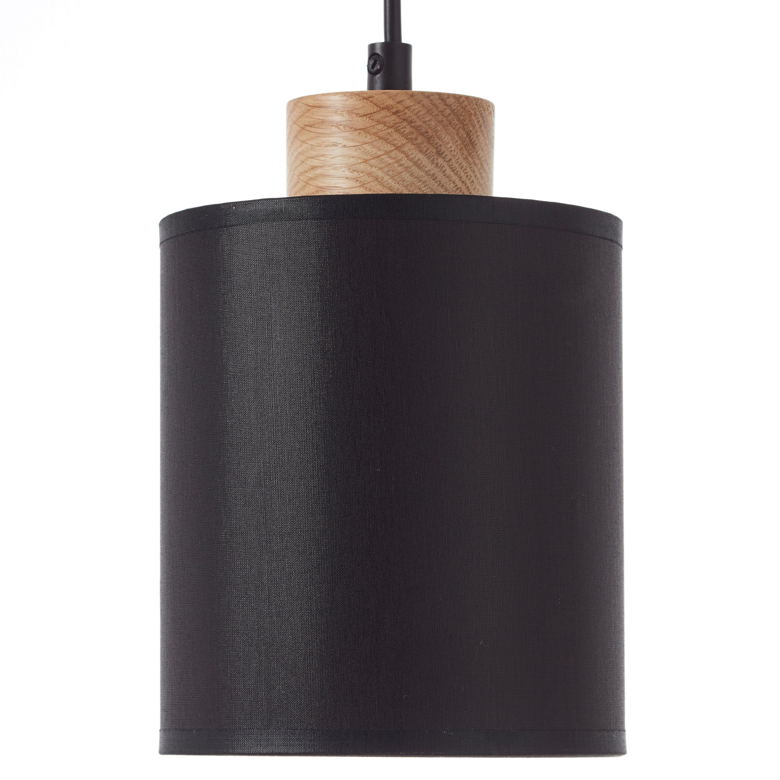 Lightbox Pendelleuchte, ohne Leuchtmittel, Hängelampe, cm, x 80 25 W, E27, max. kürzbar, Metall/Holz/Textil 111