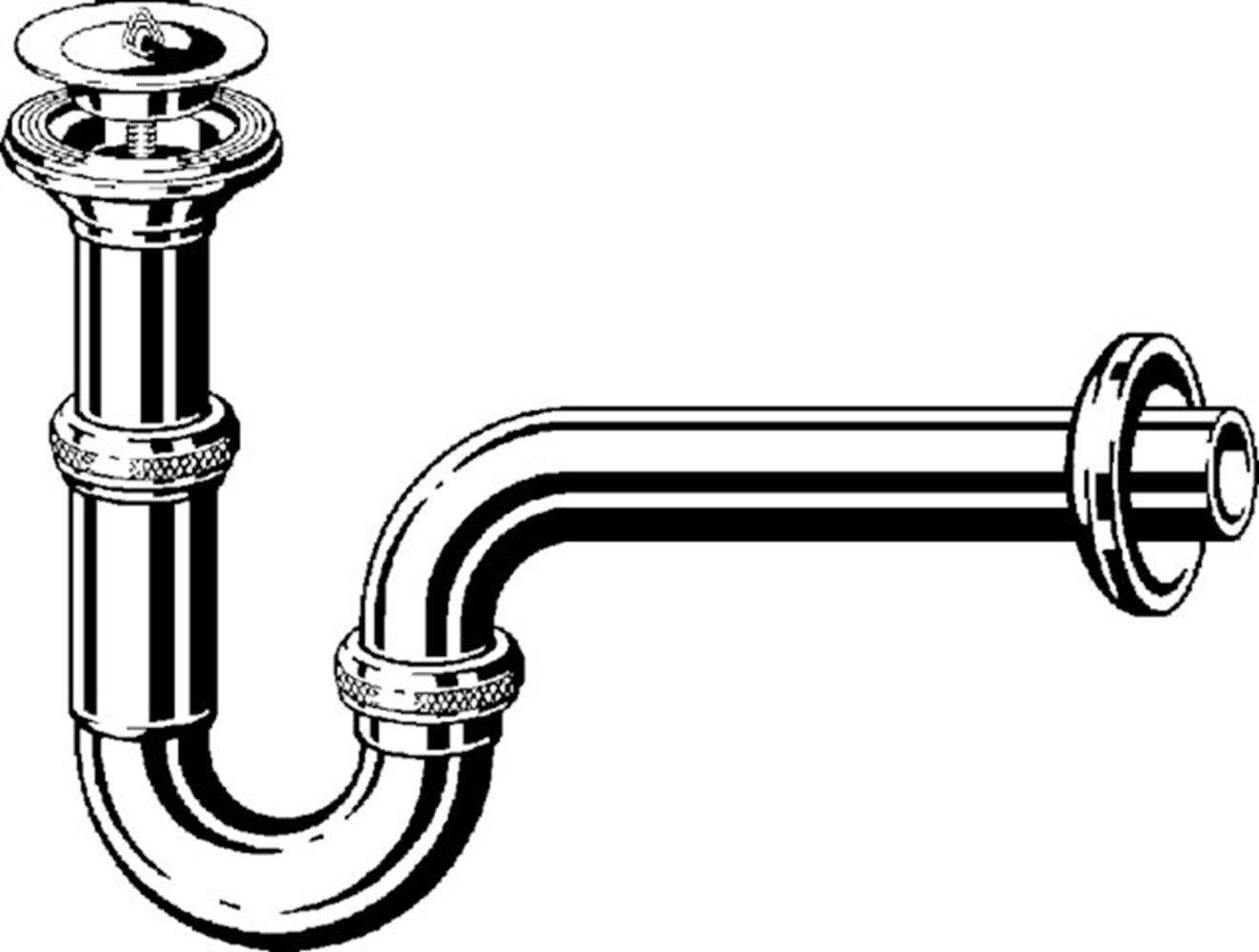 Viega Siphon VIEGA Röhrengeruchverschluss 5612 11/4" x 11/4" x 60mm ms verchromt