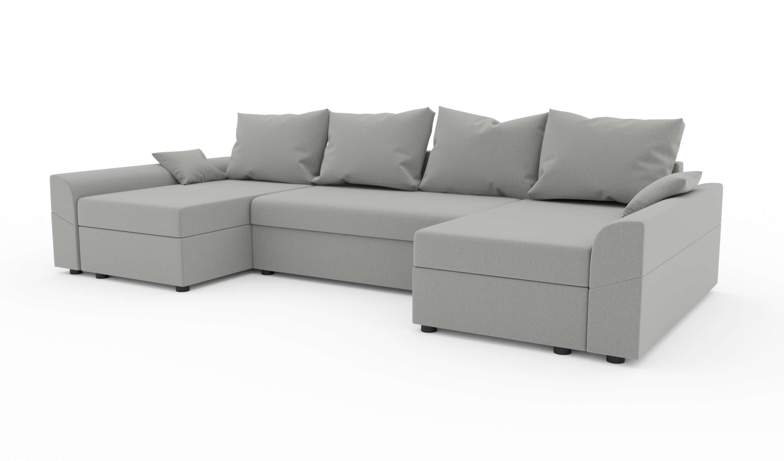 Sofa, Design Carolina, mit Wohnlandschaft Bettkasten, U-Form, Sitzkomfort, Modern Stylefy Bettfunktion, Eckcouch, mit