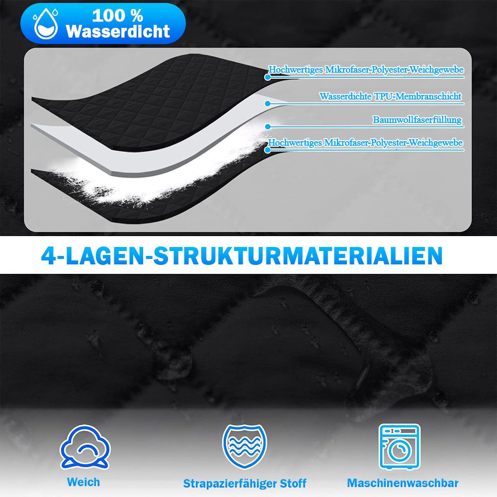 TUWENA Sesselschoner Wasserdichter Sesselüberwurf Mit Taschen, Kratzfest Sesselüberzug, 1 Sitzer Anti-Rutsch Sesselschoner für Relaxsessel Mit Taschen