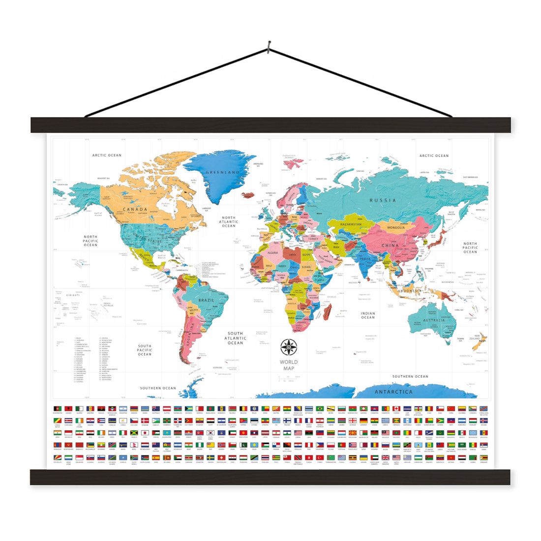 MuchoWow Poster Weltkarte - Farben - günstig online kaufen
