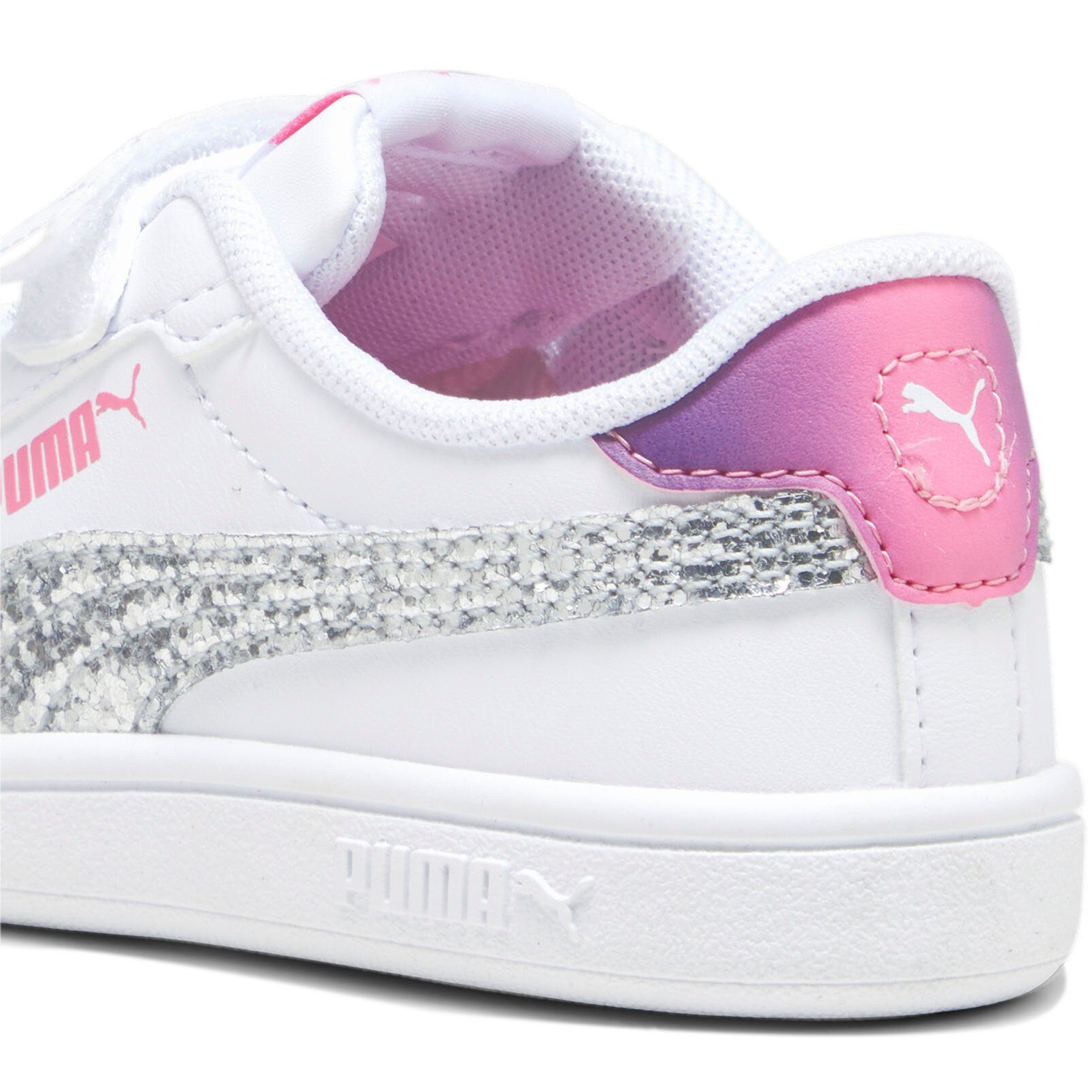White-PUMA PUMA PUMA GLOW L Silver-Strawberry SMASH 3.0 Pop STAR Sneaker V INF Burst-Purple