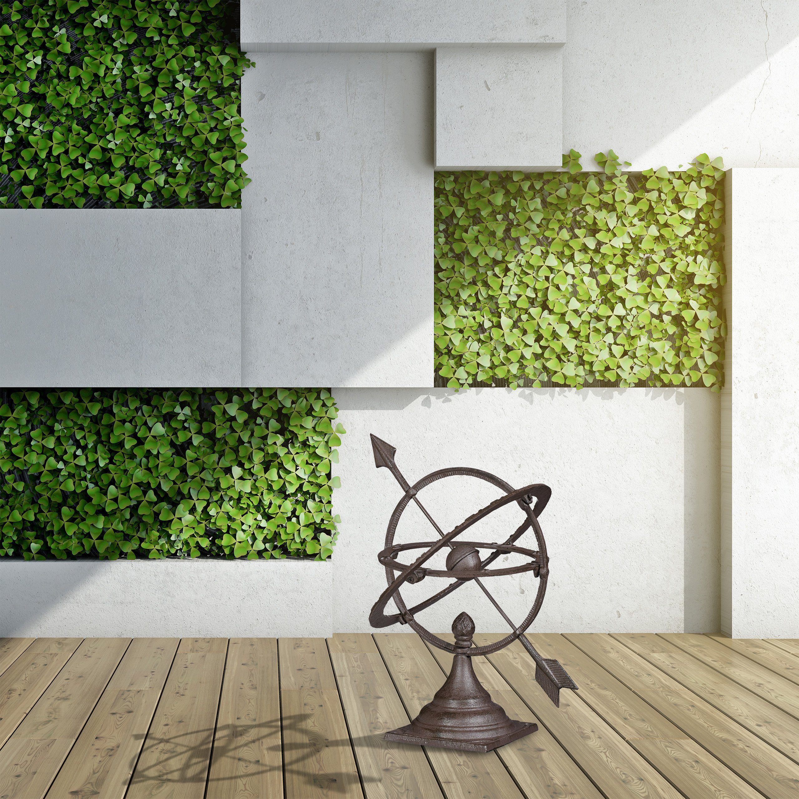 relaxdays Gartenfigur Sonnenuhr Garten M
