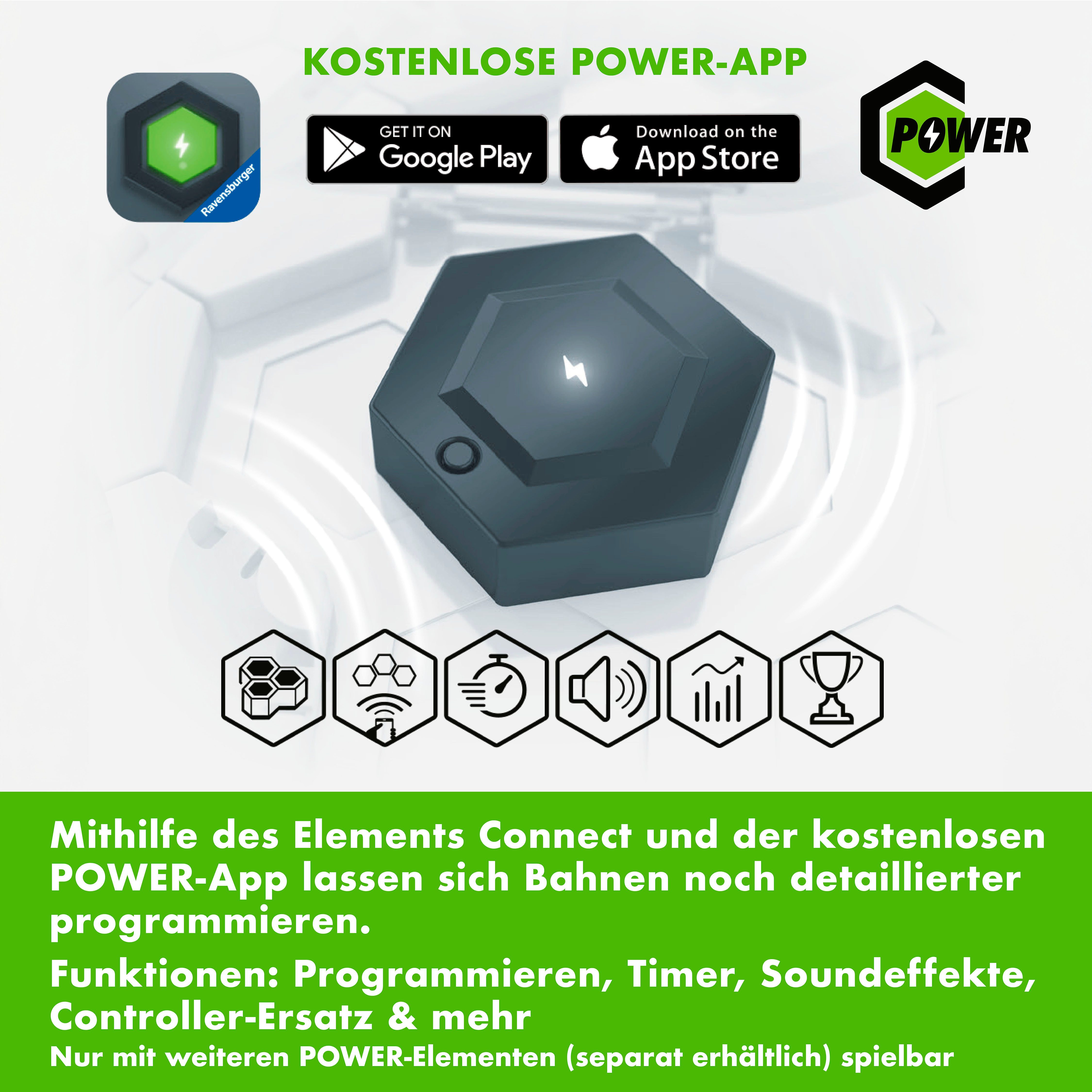 Ravensburger Kugelbahn-Bausatz GraviTrax POWER Element Connect