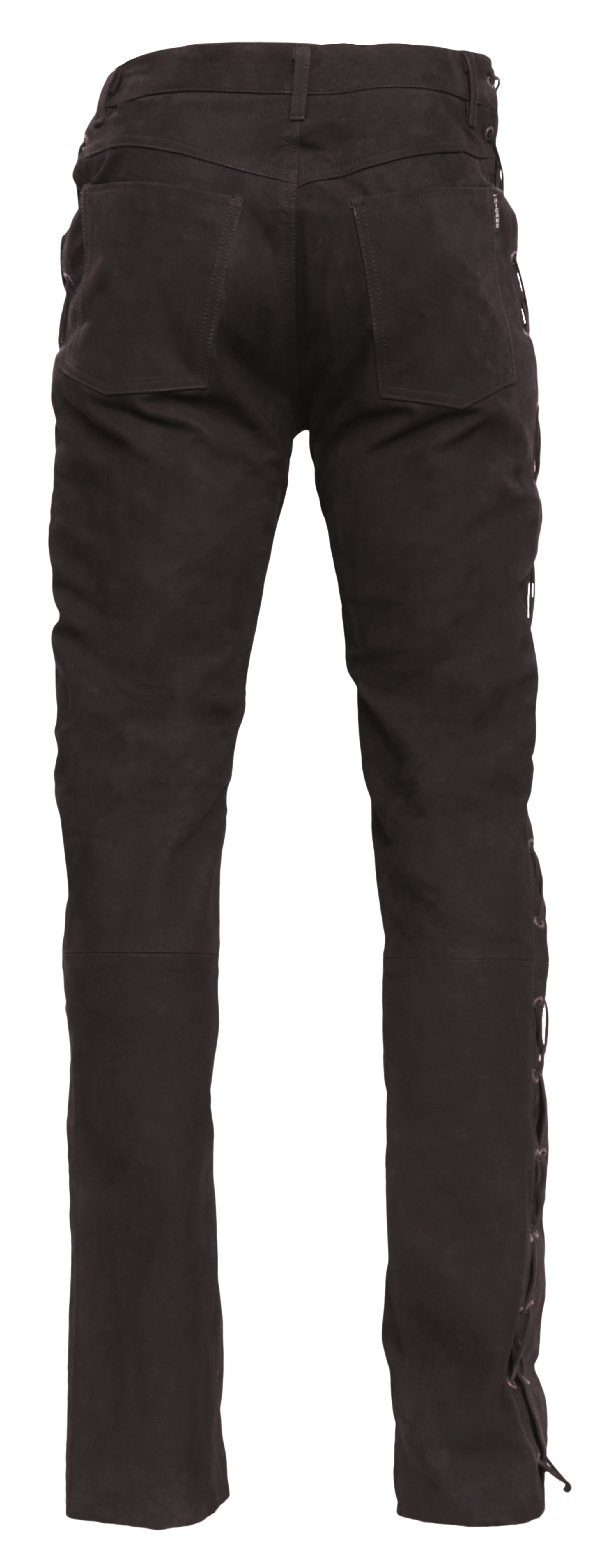 Herren Hosen RICANO Lederhose NBK-101 Hochwertige Büffel-Nubuk Leder im Five-Pocket-Leder-Jeans-Style; Seitliche Schnürung