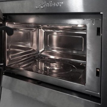 Kaiser Küchengeräte Einbaubackofen EH 6306 R+EM 2520, mit 1-fach-Teleskopauszug, Einbaubackofen,Edelstahl,79L 15 Fkt. +Einbau-Mikrowelle, 25 l