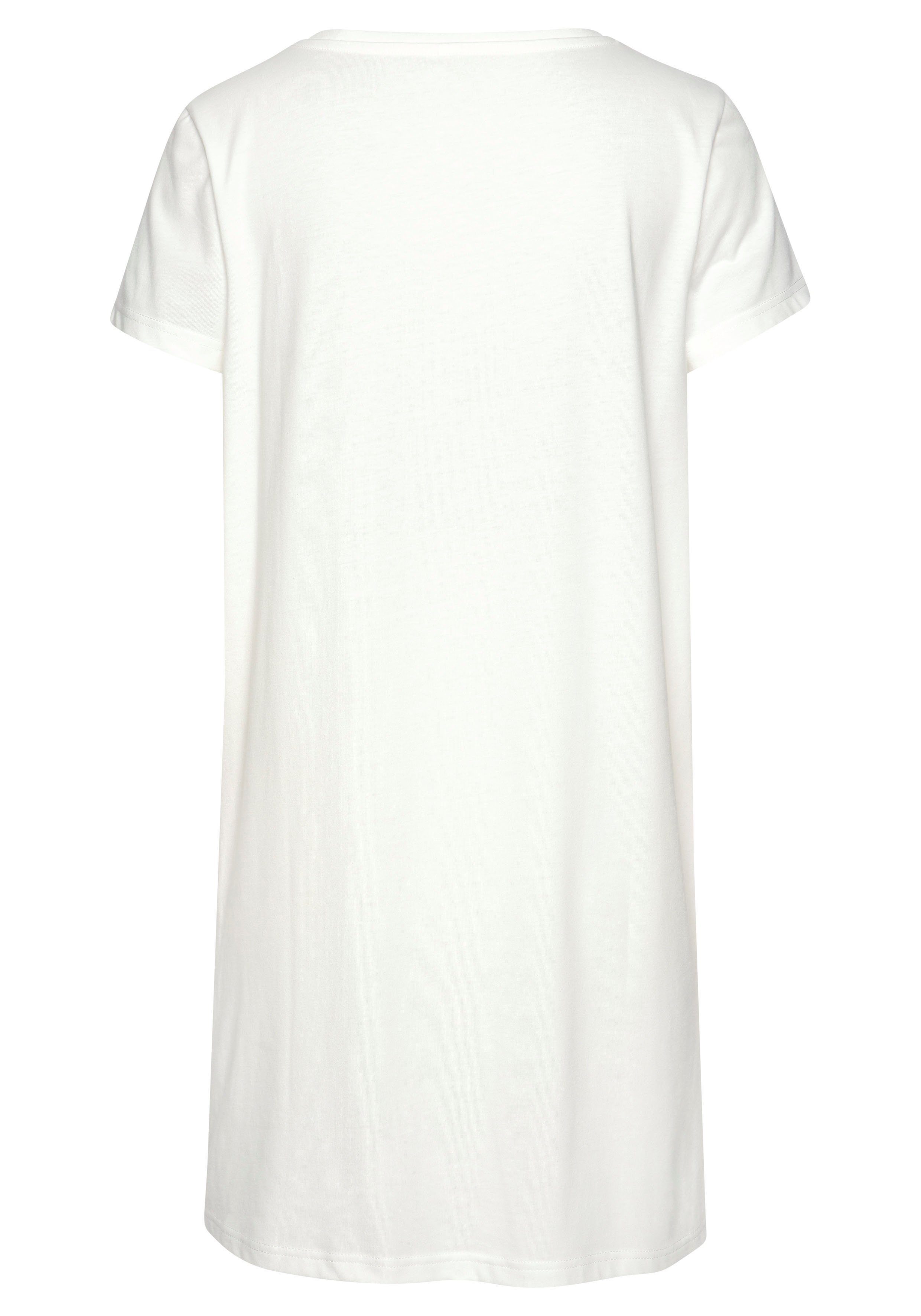 Vivance Dreams Sleepshirt mit Druck Statement ecru