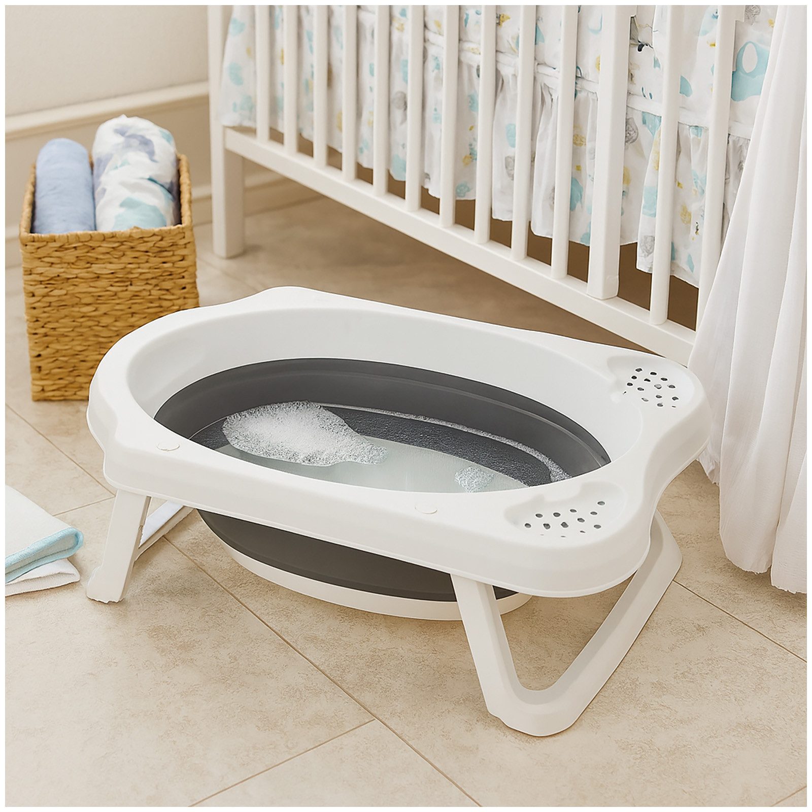 HTI-Living Babybadewanne Babybadewanne Kunststoff faltbar modernes Design, (Stück, 1-tlg), Platzsparend