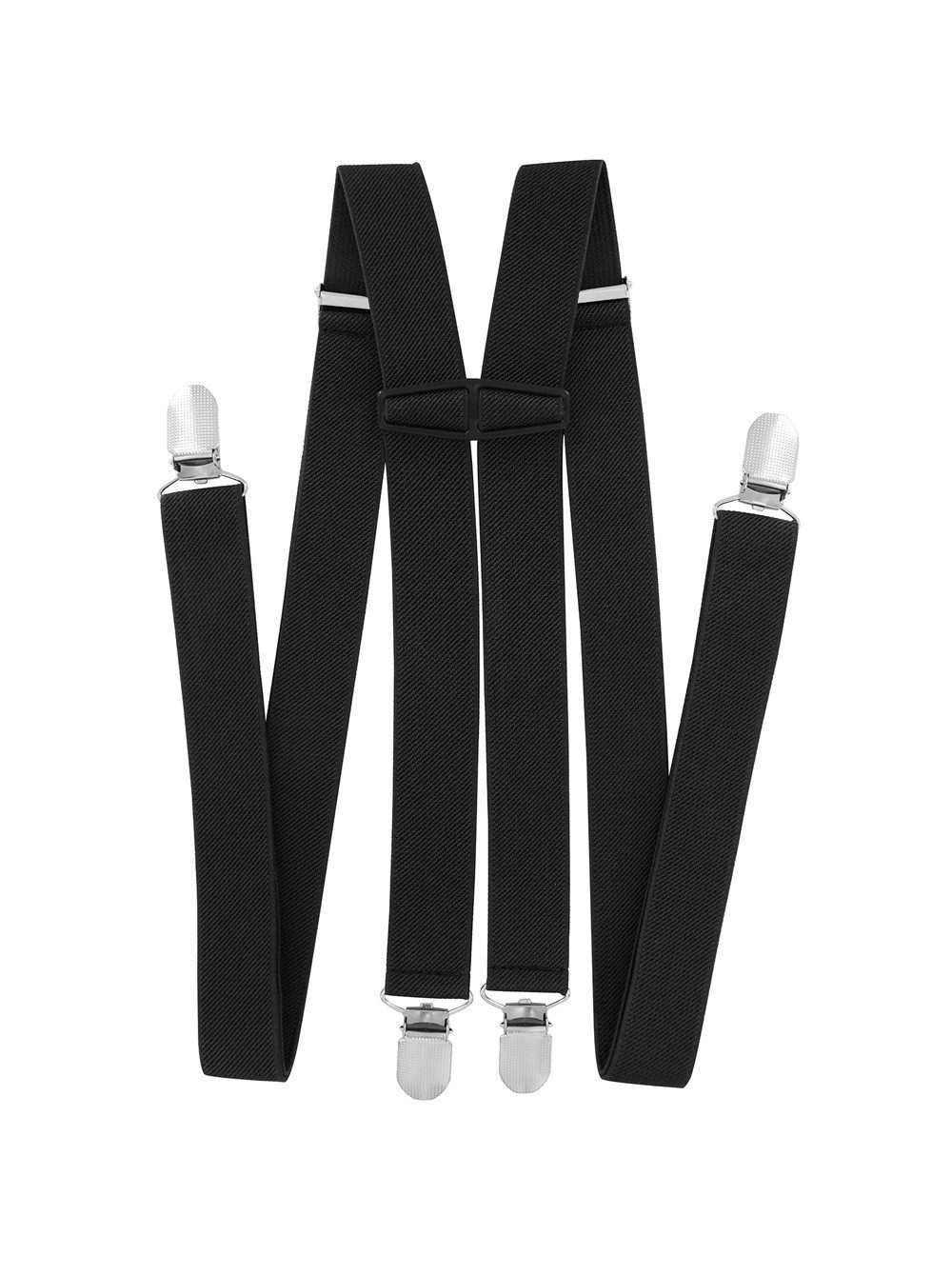 axy Hosenträger Herren Hosenträger 4 Stabile Clips H-Form 2,5cm Breit verstellbar und elastisch 120cm Lang