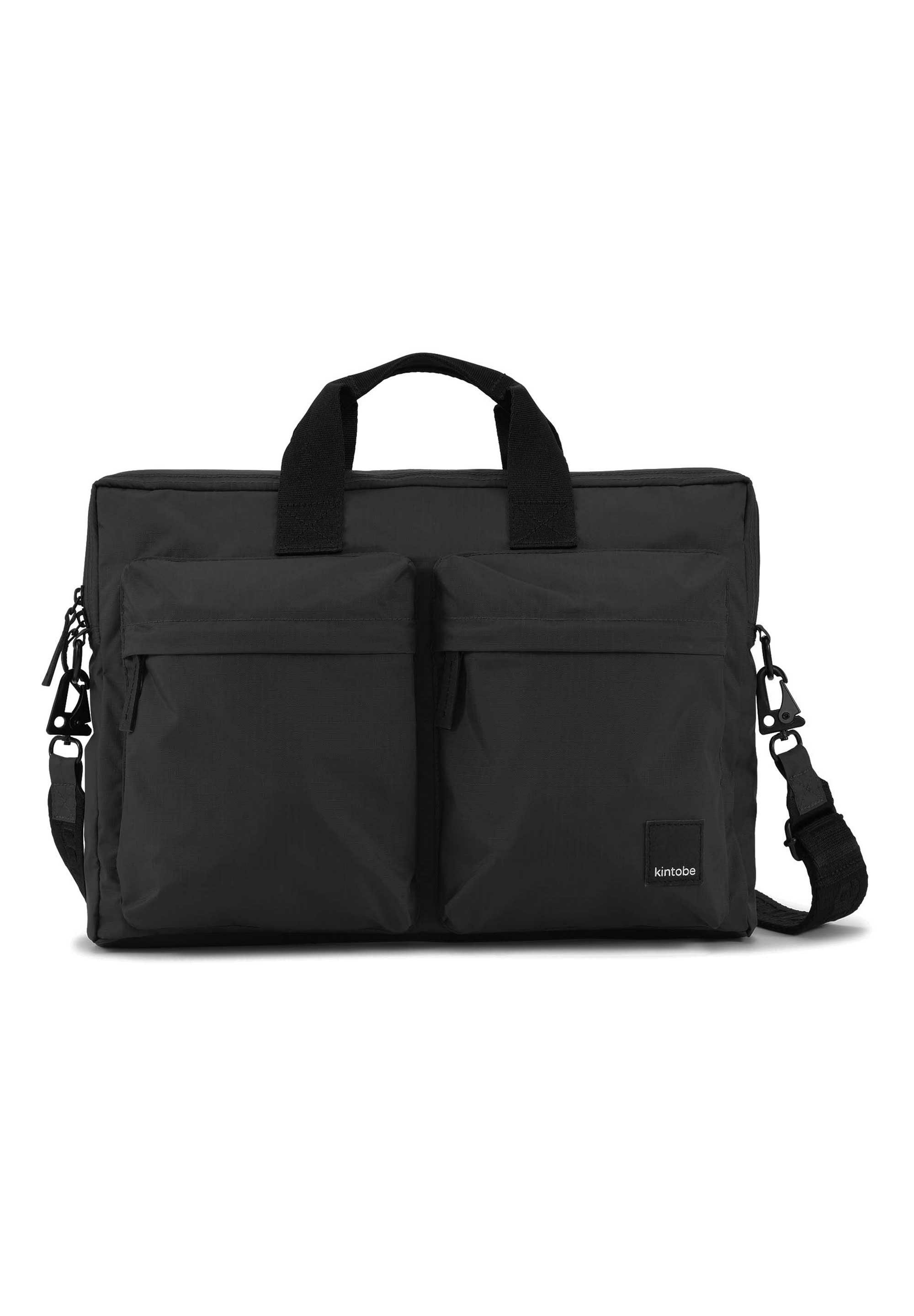 kintobe Messenger Bag SAGE, Die hochwertige Ripstop-Nylonqualität, schwarze Metallbeschläge