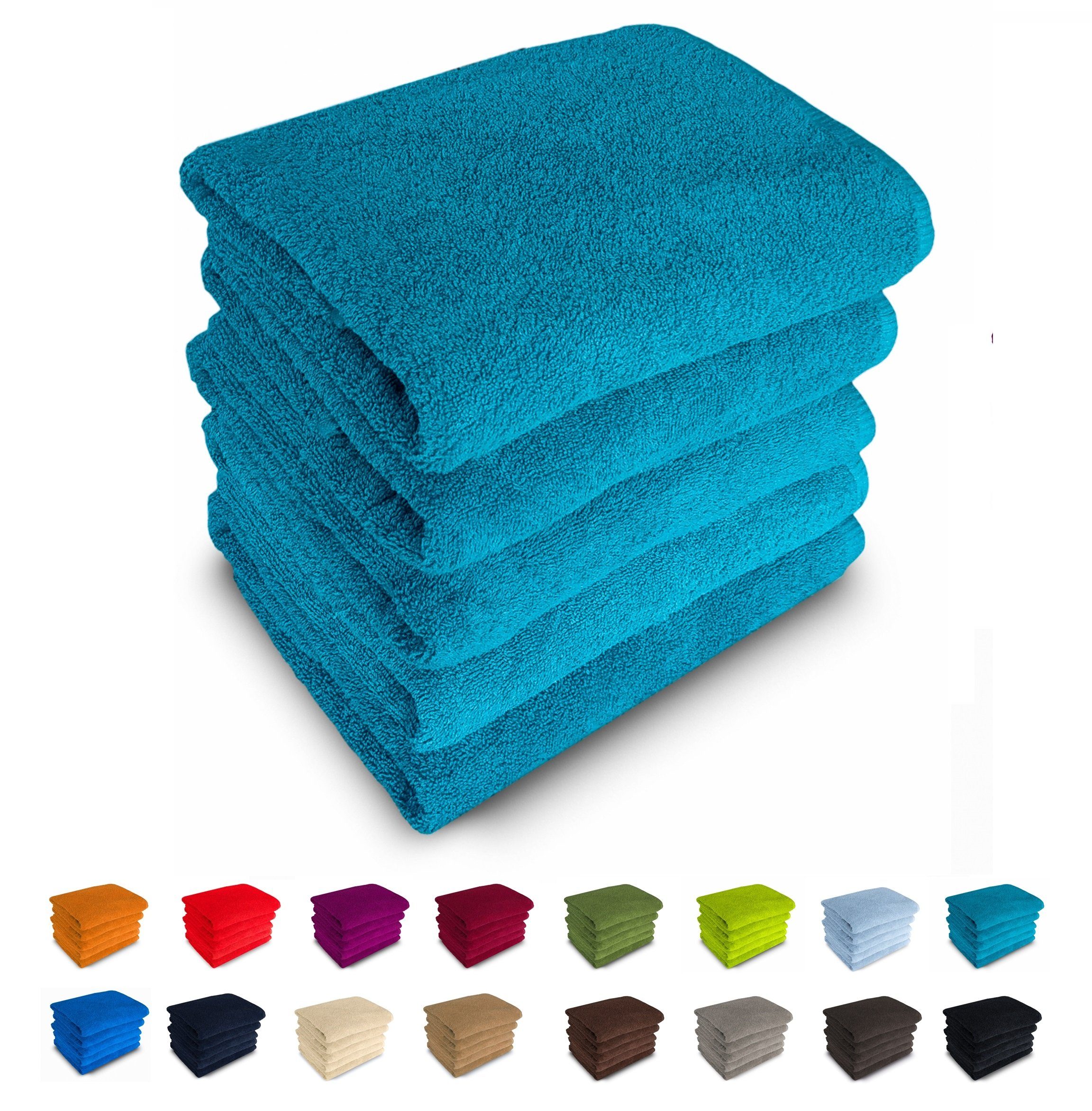 MatratzenL.A.B® Duschtücher 70x140 cm Rimini 500 g/m² Blauer Schwan®, 100% Baumwolle (Duschtücher), Badetücher, Frotee, 23 Farben, mit Aufhänger, einzeln verpackt