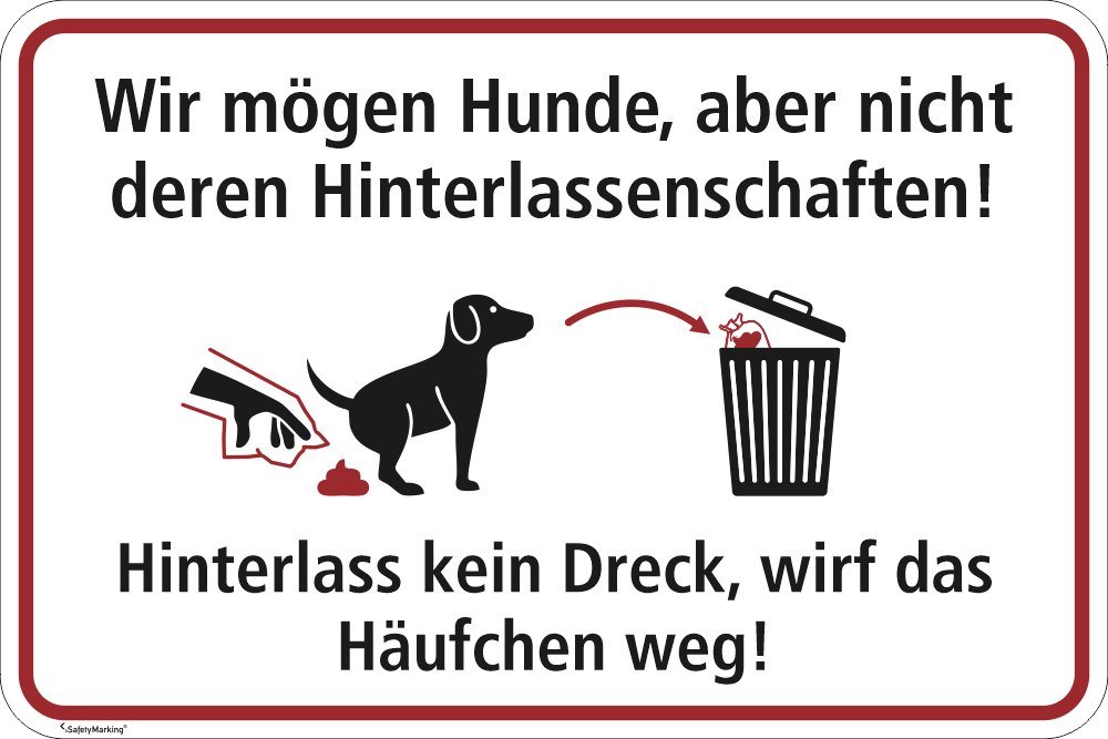 Thumbnail - SafetyMarking Hinweisschild Hinweisschild für Gewerbe und Privat - Hundekot entfernen