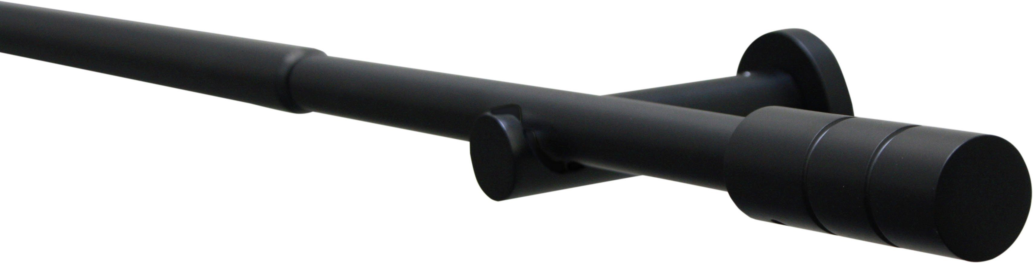 GARDINIA Gardinenstange Set Metall, Ø 19 mm, 1-läufig, ausziehbar, verschraubt, Aluminium, 1-Lauf