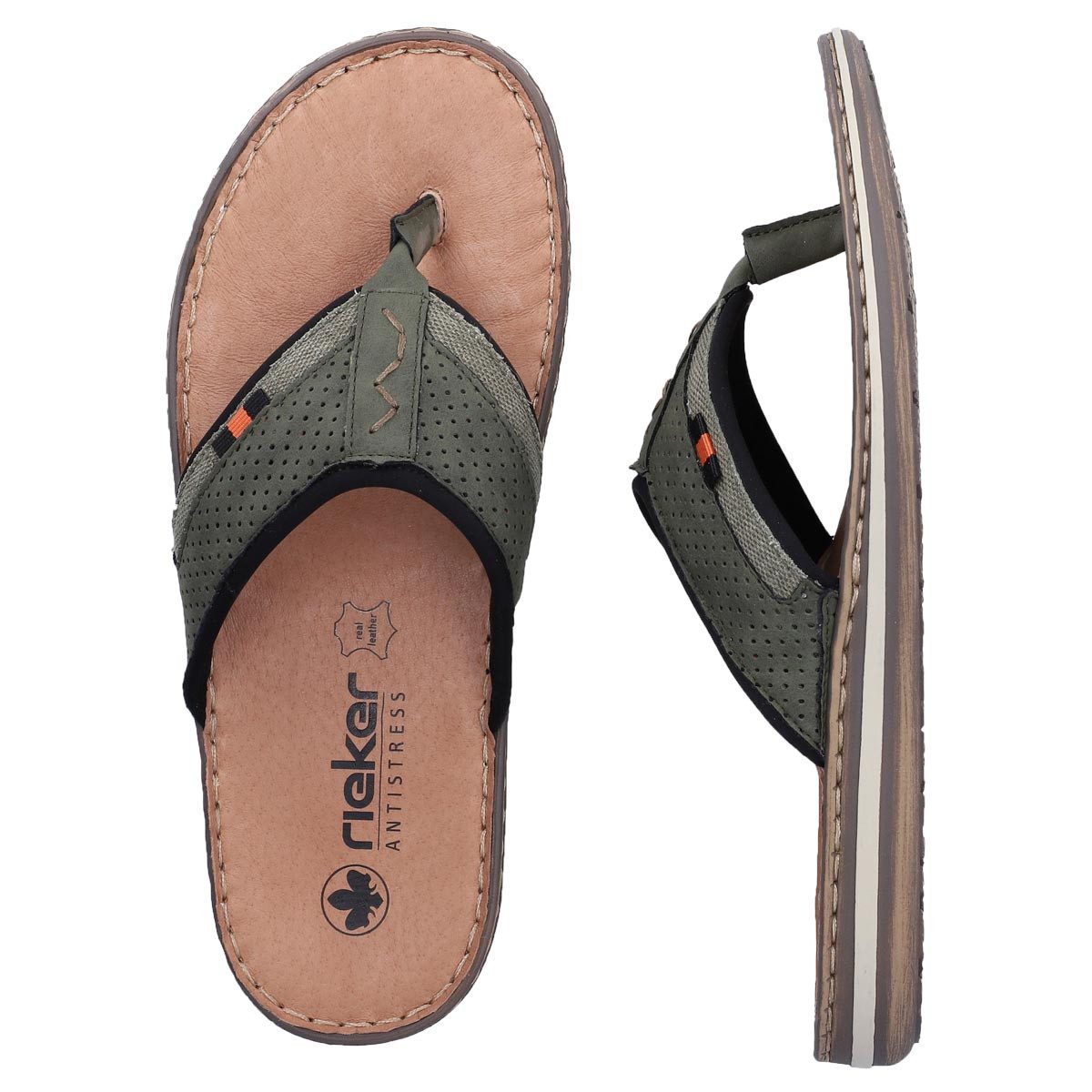 Rieker Comfort Zehentrenner (1-tlg) Zehenstegsandalen - Schockabsorbierende Sohle