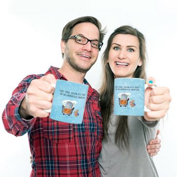 Mr. & Mrs. Panda Kinderbecher Pinguin & Maus Wanderer - Eisblau - Geschenk, Outdoorgeschirr, Trinkb, Kunststoff, Mikrowellenbeständig