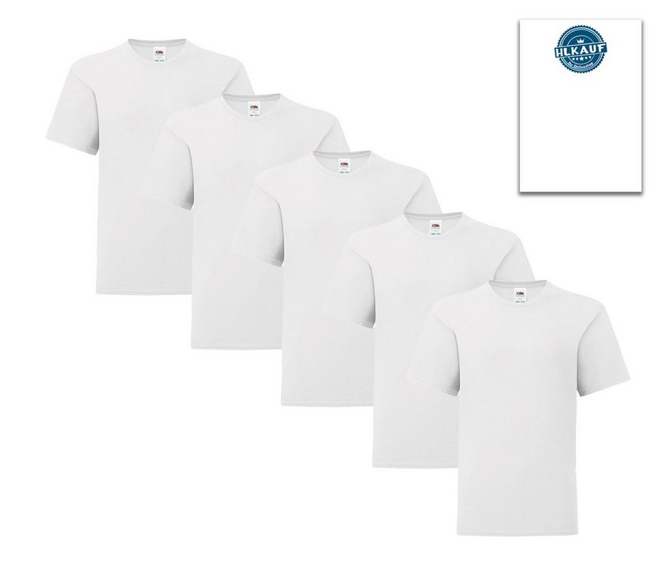Fruit of the Loom T-Shirt 5 Kinder T-Shirts Valueweight 116 128 140 152 164  (5er-Pack)