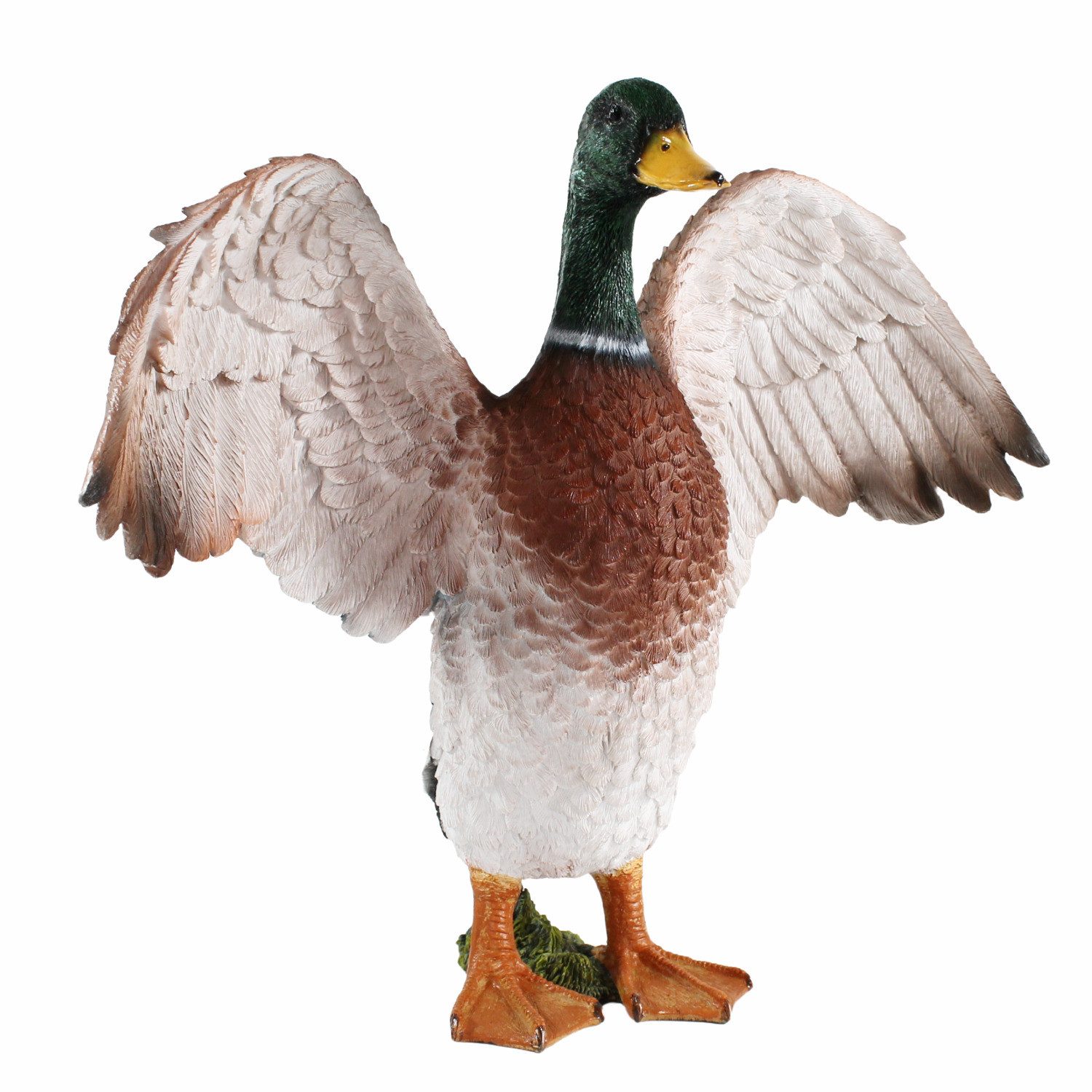 colourliving Tierfigur Enten Figur XL Deko Ente Groß mit geöffneten Flügeln (1 St), diese Enten Deko fügt sich harmonisch in jede Umgebung ein
