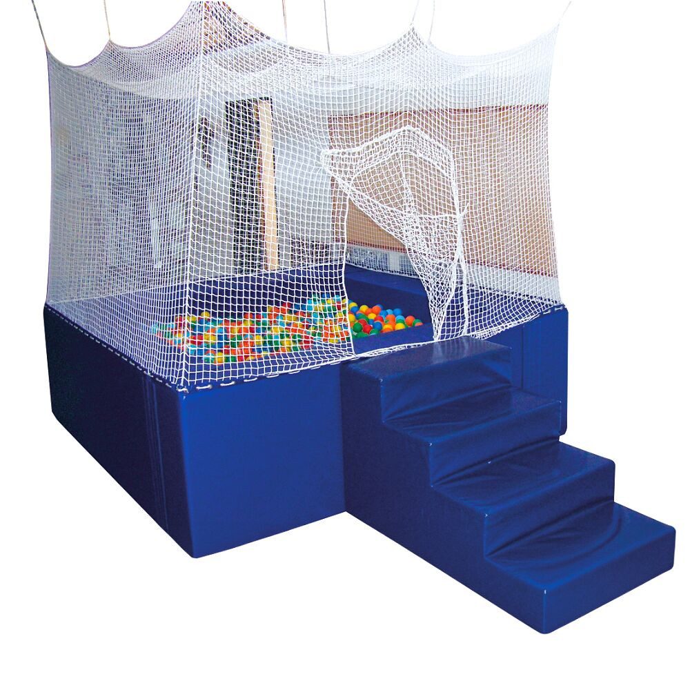 Sport-Thieme Bällebad Bällebad-Set Maxi mit Netzabhängung, Spielkugeln können nicht aus dem Kugelbad herausfallen
