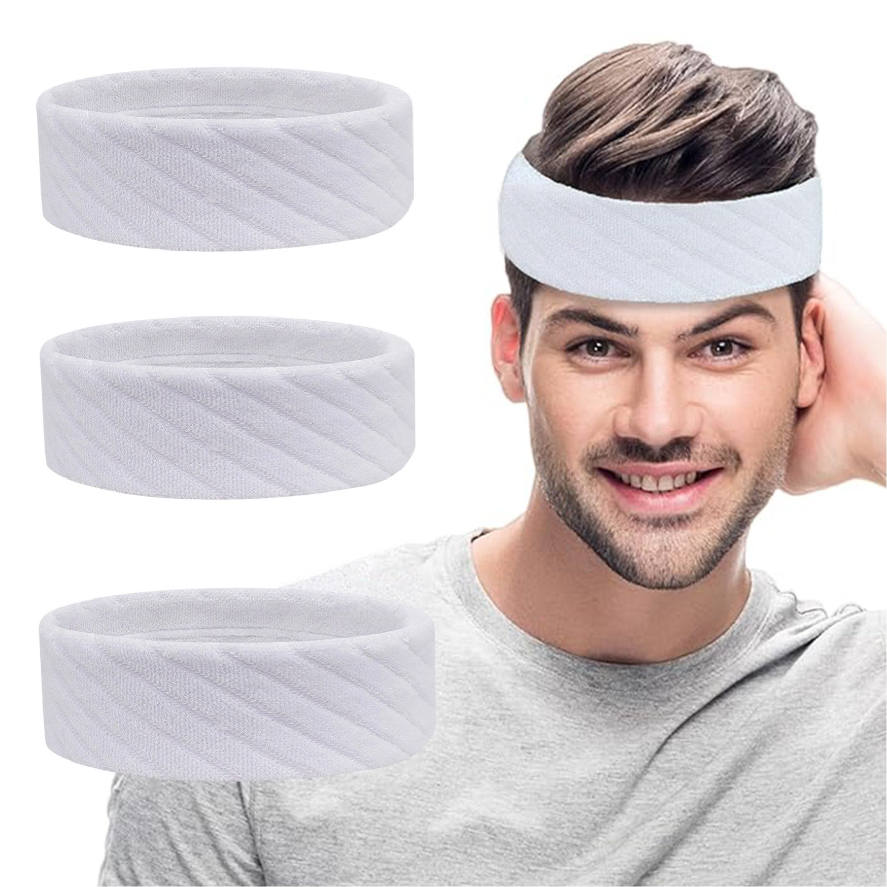 Mutig Schweißband Sport Stirnbänder&Unisex Stirnband Stirn Elastisch rutschfest Haarband, für Joggen Laufen Fitness Yoga Radfahren Wicking Sportstirnband