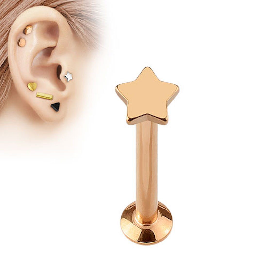 Taffstyle Piercing-Set Modernes Madonna Dreieck Viereck günstig online kaufen