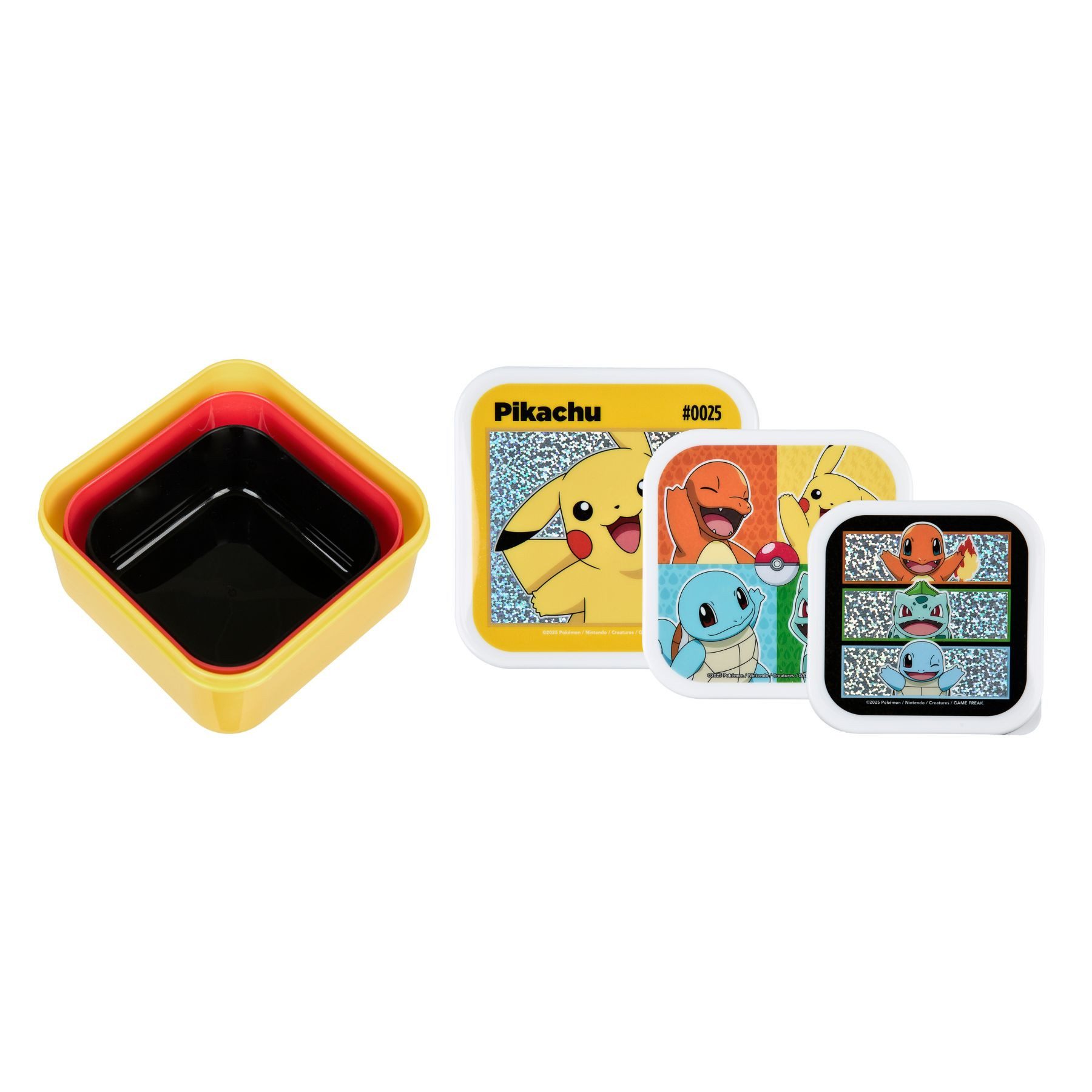 POKEMON JUEGO DE CARTAS Brotkasten Brotkasten Snackbox Set Kinder Brotdose Lunchbox Pokemon, (Set, 3-tlg., 3x Brotdosen), Brotdose Set 3-tlg.