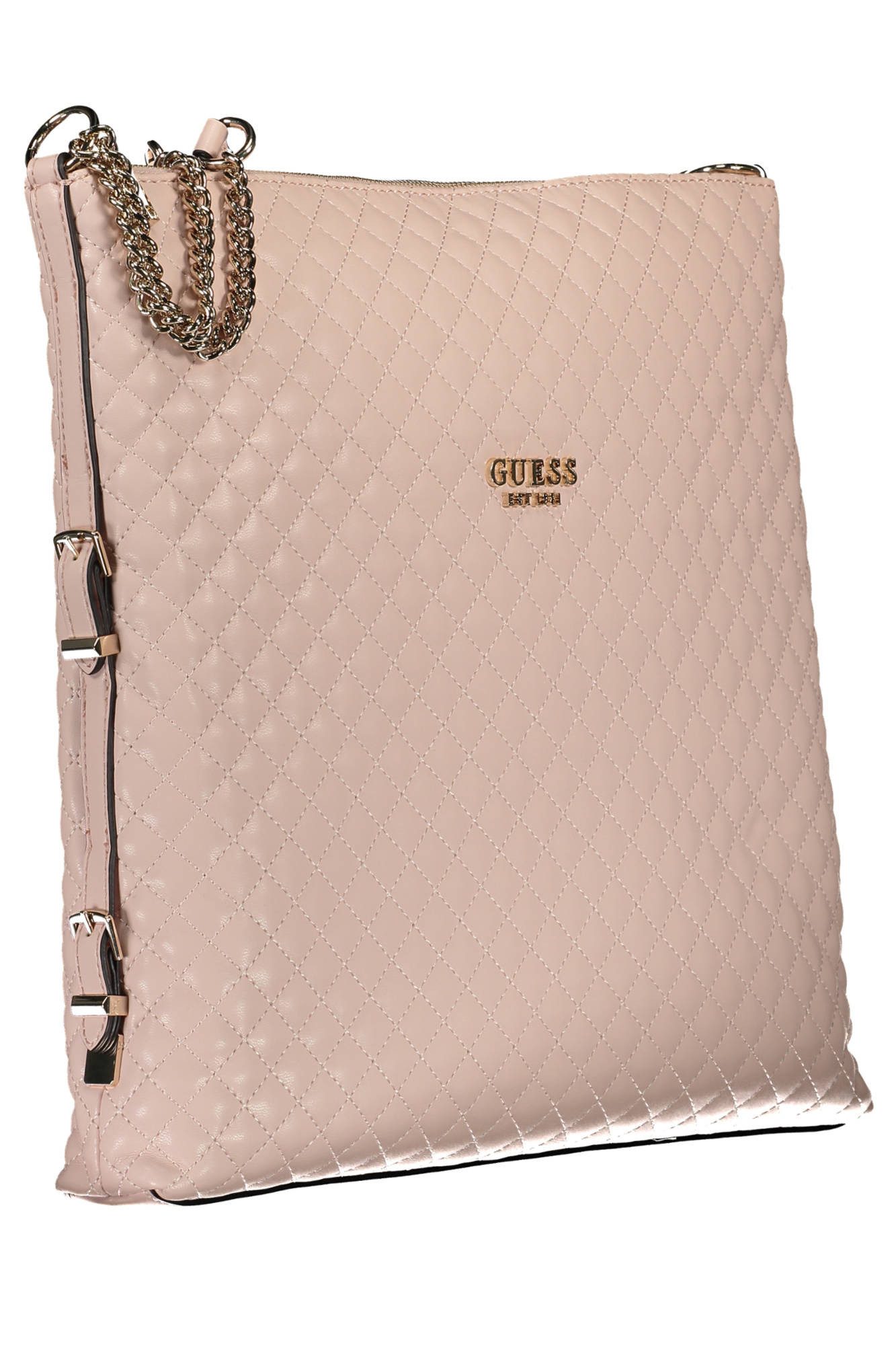 GUESS JEANS Umhängetasche, Stylische Rosafarbene Damenhandtasche mit Kettenhenkeln und Details.