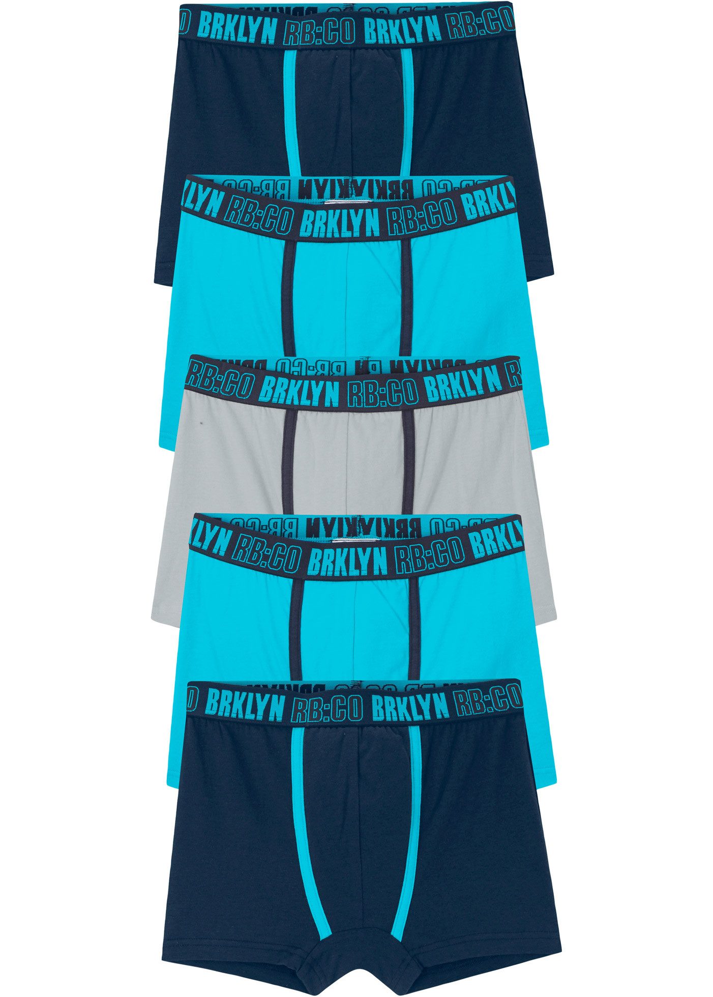 bonprix Boxershorts (Packung, 5-St) mit Print, bequeme Passform, aus Baumwolle und Elasthan, 5er-Pack