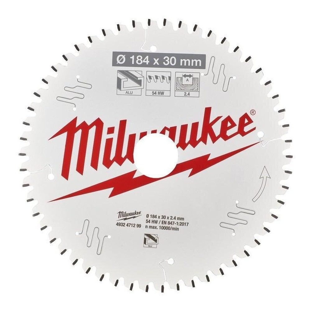Milwaukee Kreissägeblatt MILWAUKEE KREISSÄGE 184x30x2,4x54z ALUMINIUM CSB P W