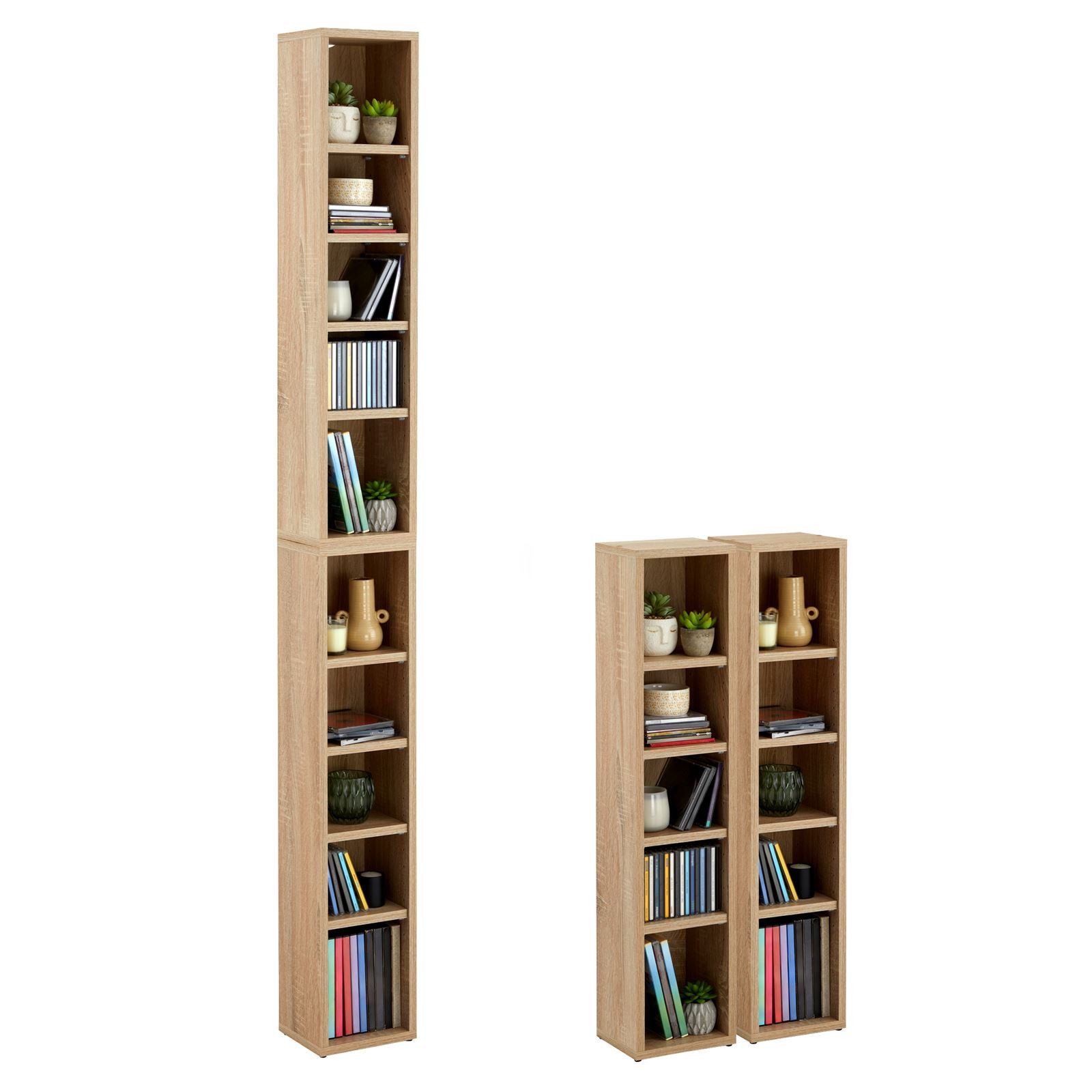 CARO-Möbel CD-Regal CHART, Medienregal aus 2 Modulen, Medien Aufbewahrung b günstig online kaufen