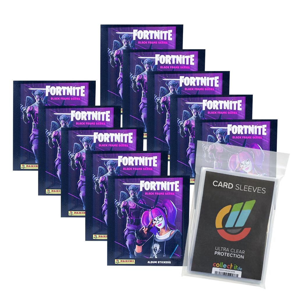 Panini Sammelkarte Fortnite 2 - Black Frame - Sammelsticker - 10 Tüten