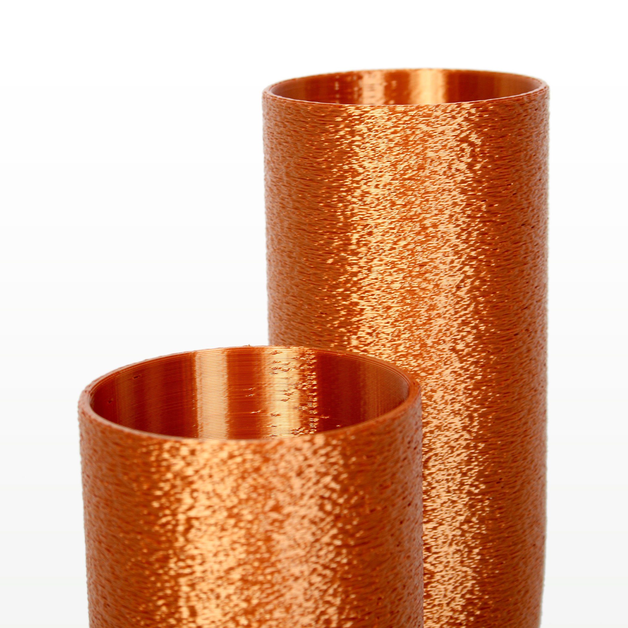 Kreative Feder Dekovase Designer Vase nachwachsenden Rohstoffen; aus Bronze bruchsicher wasserdicht & aus Bio-Kunststoff, – Blumenvase Dekorative