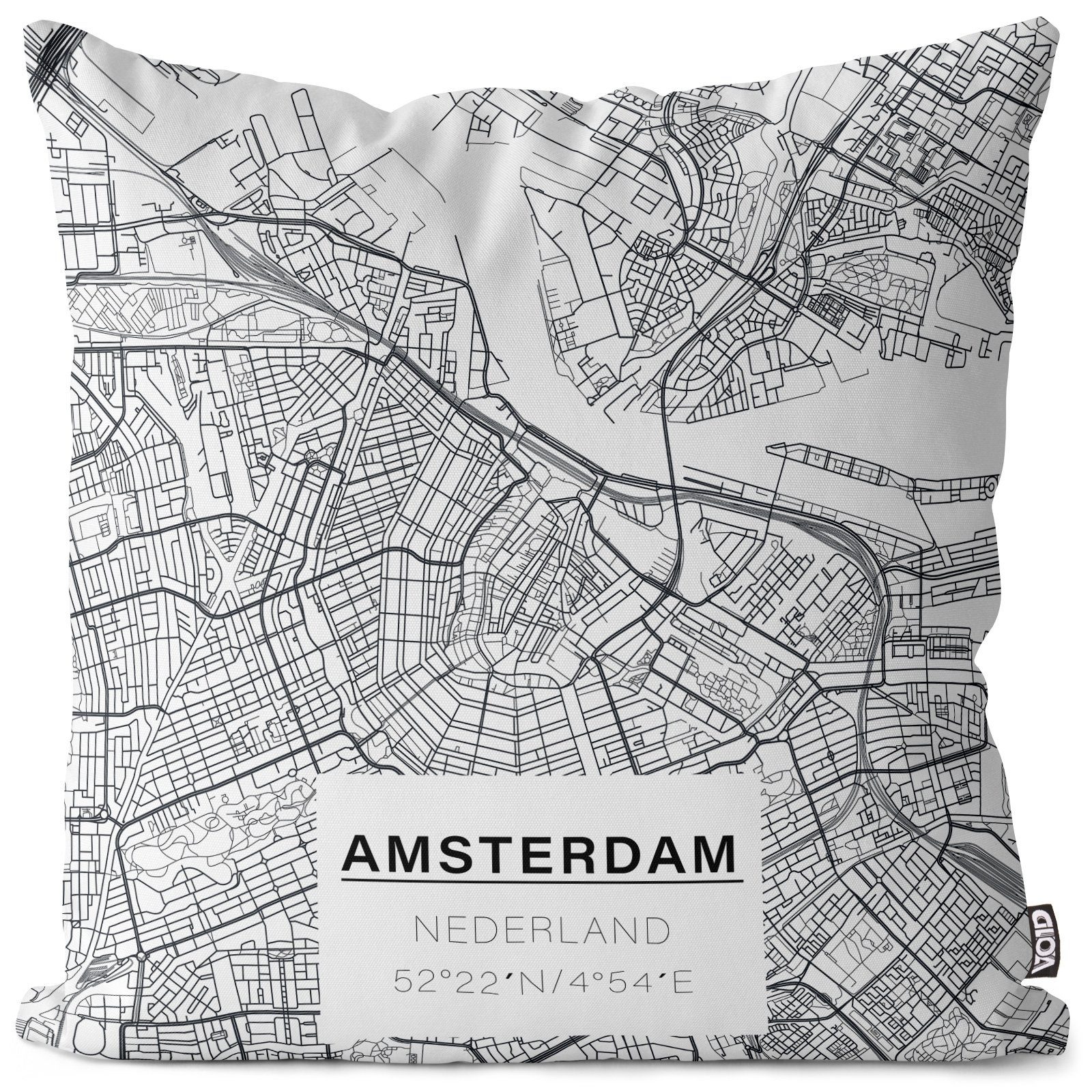 Kissenbezug, VOID (1 Stück), Holland Niederlande Stadtkarte Reise Urlaub Stadtplan