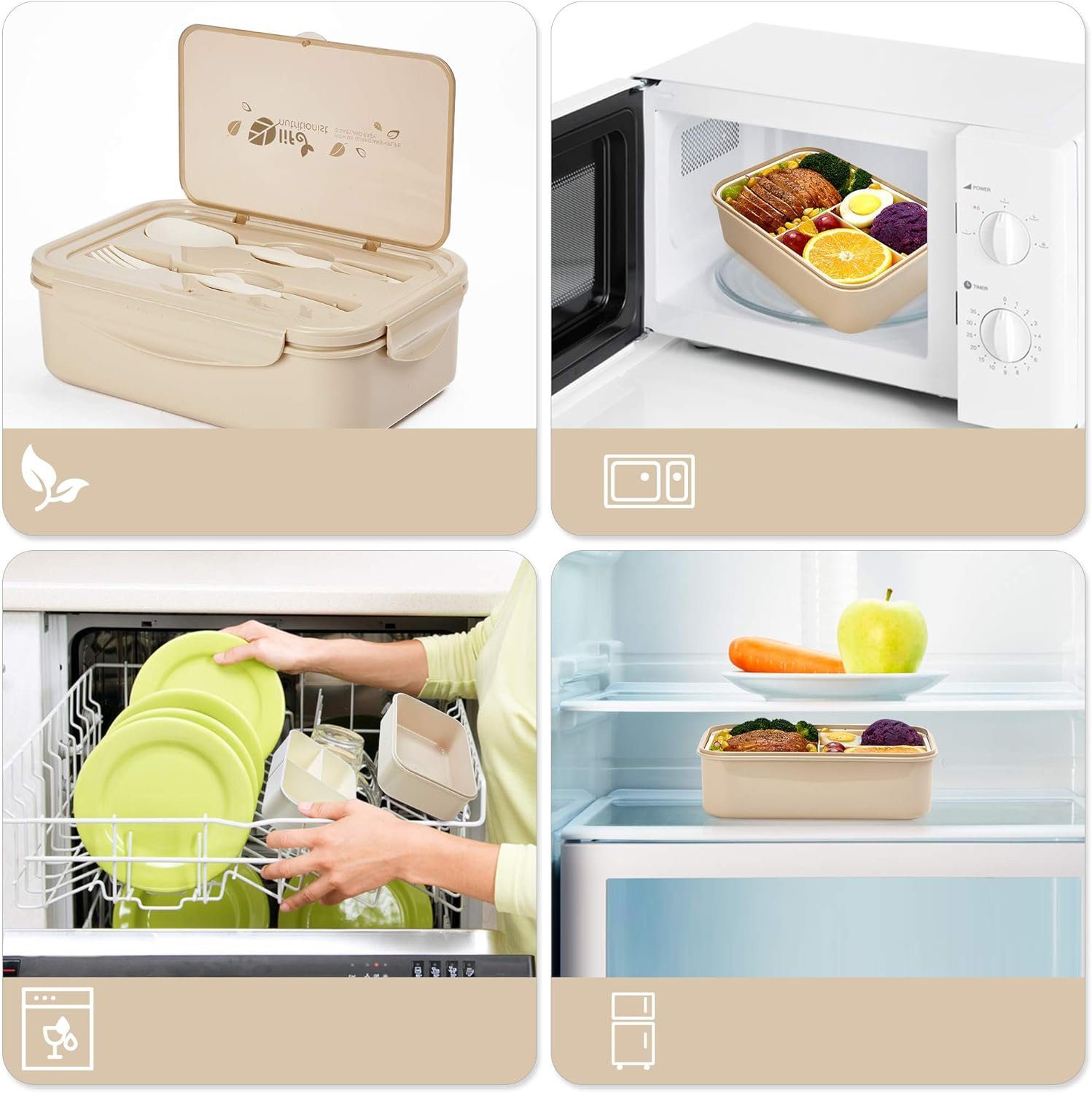 khaki Lunchbox,Lunchpaket für Jormftte Erwachsene Erwachsene,luftdichte Lunchbox Lunchbox für