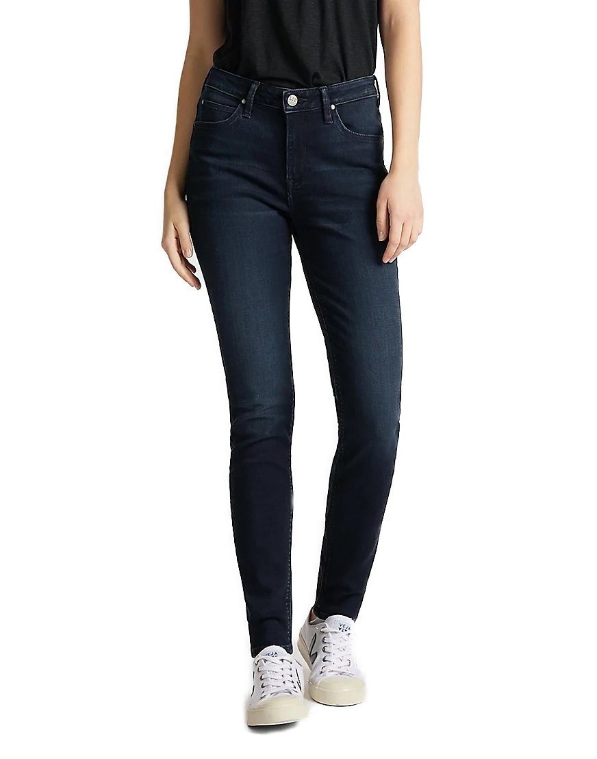Lee® Skinny-fit-Jeans Scarlett High mit Jeans Ebony Stretch Hose (L626PHQS) Worn