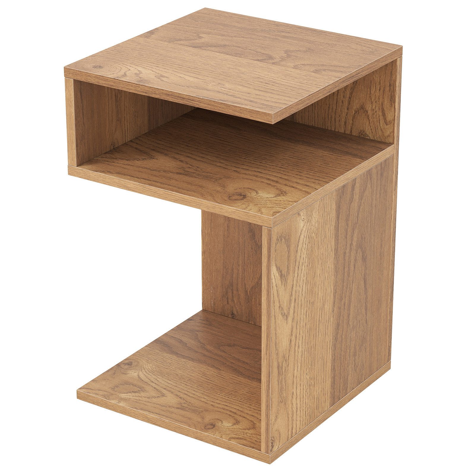 COSTWAY Beistelltisch (1-St), Holz, 3 Ebenen Nachttisch weiß, 33x33x50cm günstig online kaufen