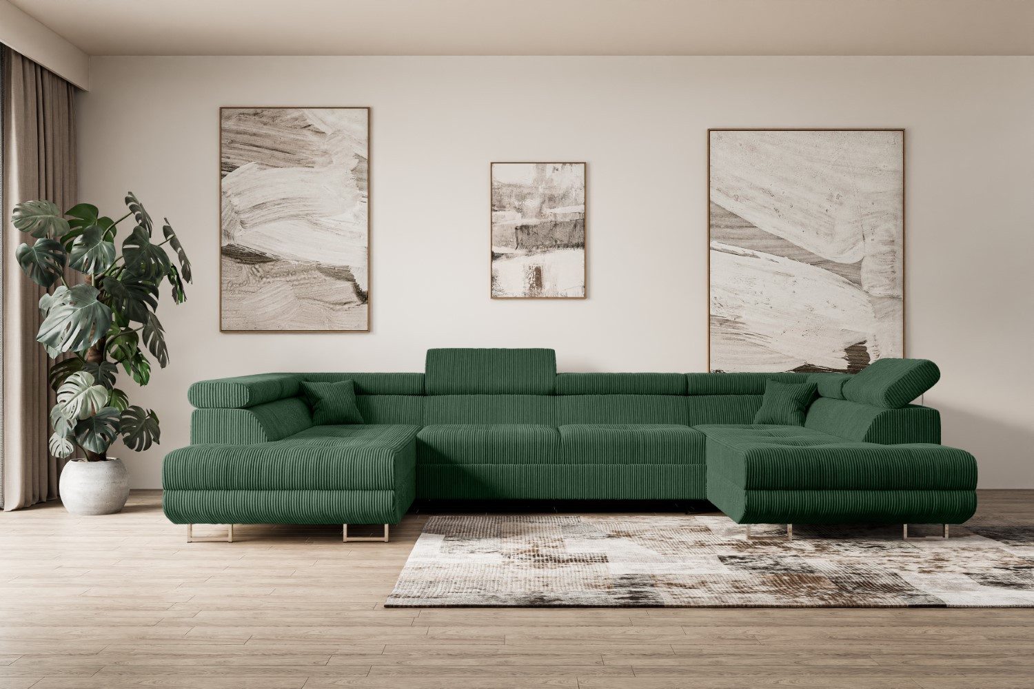 ALTDECOR Wohnlandschaft GUSA-U, Couch mit Schlaffunktion, günstig online kaufen