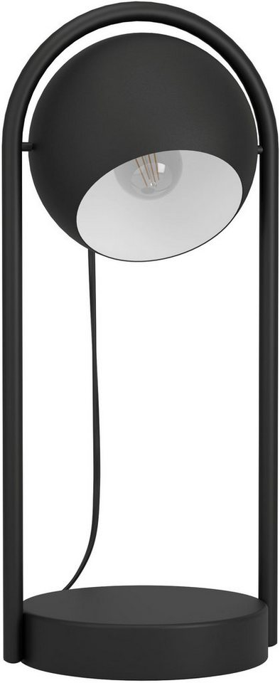 EGLO Tischleuchte MURNIA, Leuchtmittel wechselbar, ohne Leuchtmittel,  Tischleuchte in schwarz und weiß aus Stahl - exkl. E14 - 40W