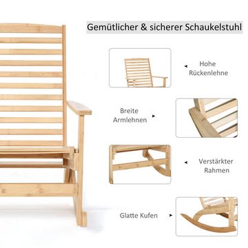 EBUY Schaukelstuhl Holz-Garten-Loungesessel, Schaukelstuhl (1 St)