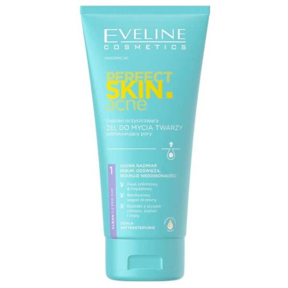 Eveline Cosmetics Körperpflegemittel Eveline Perfect Haut.acne Deep Cleansing Pore Unclogging Face Wash Gel