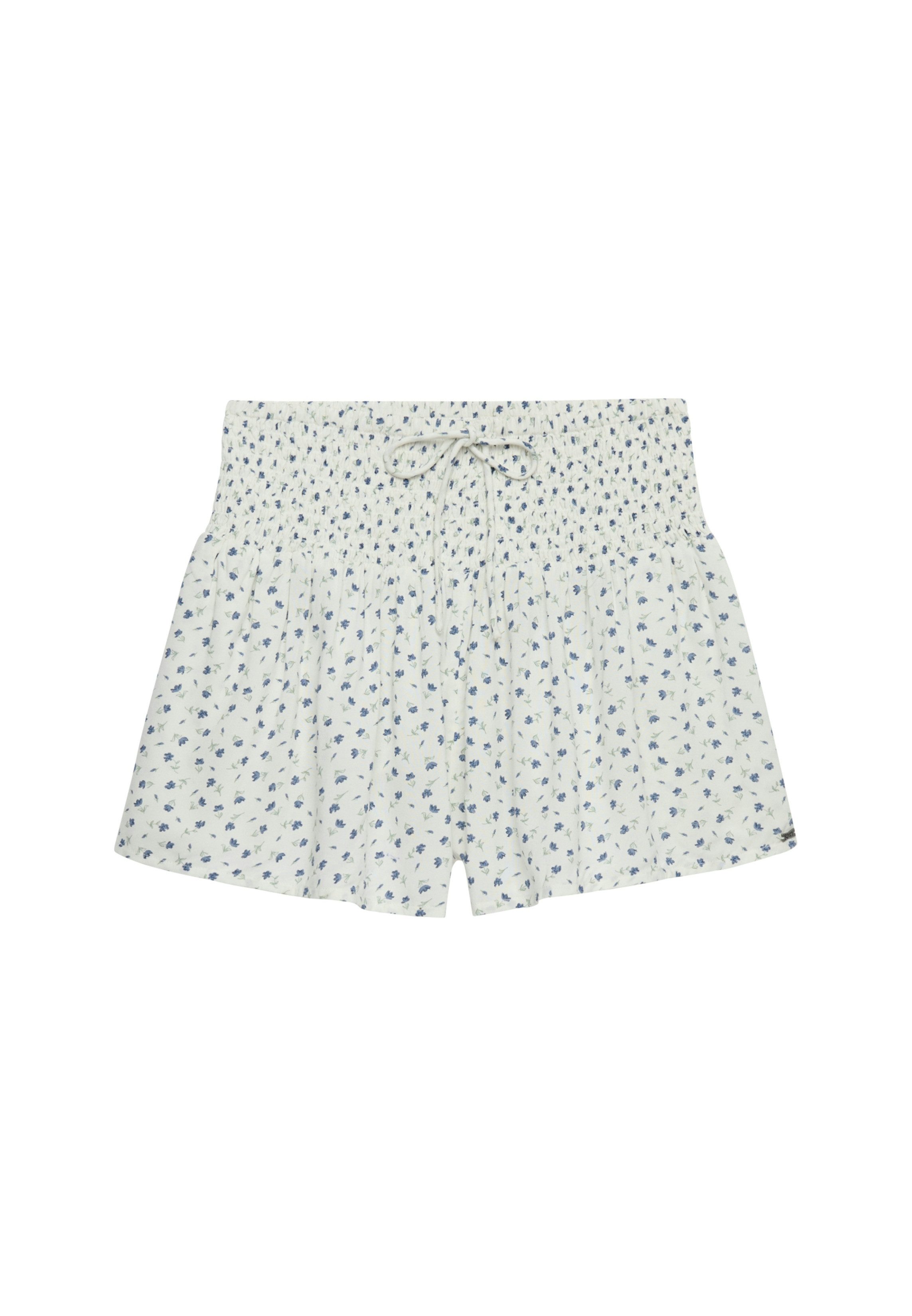 Superdry Shorts PRINTED MINI SMOCKED SHORTS aus Viskose, Regular Fit, mit Gummizug, pflegeleichtes Webmaterial